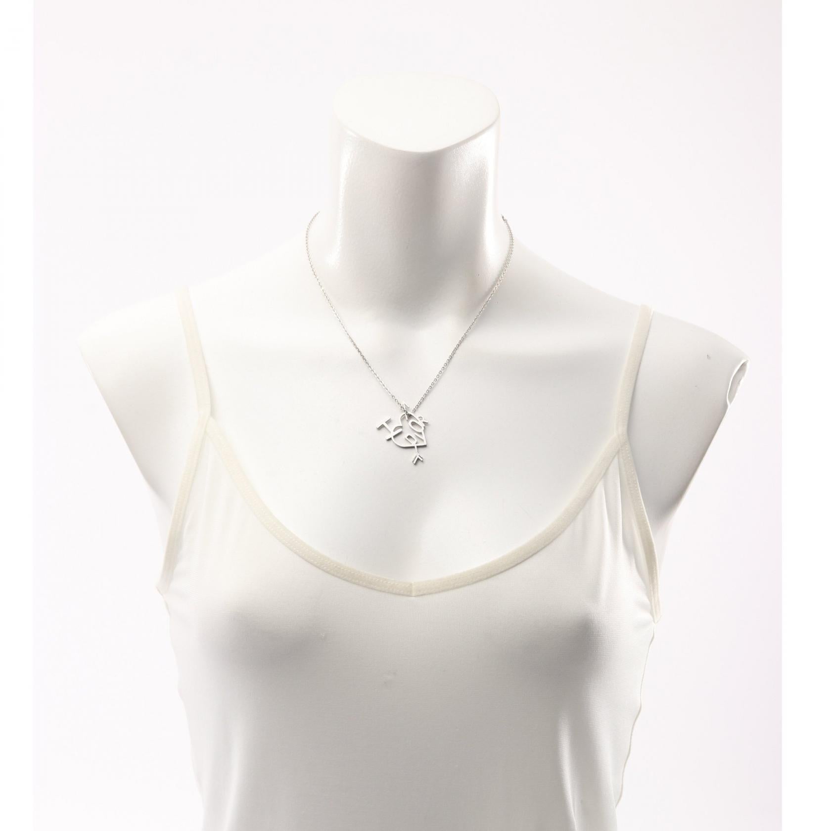 ディオール I LOVE DIOR ステンレススチール ネックレス