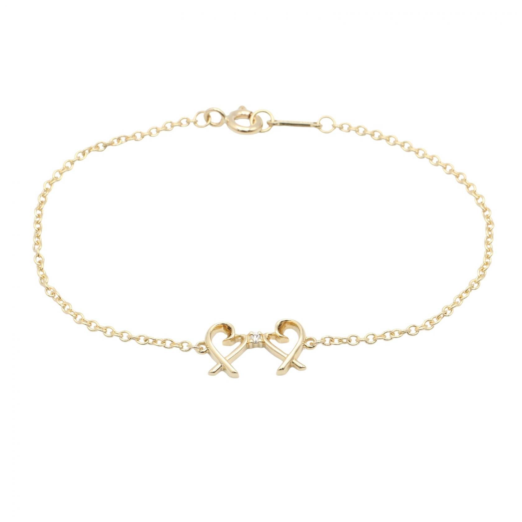 ティファニー ラビングハート Au750 ブレスレット