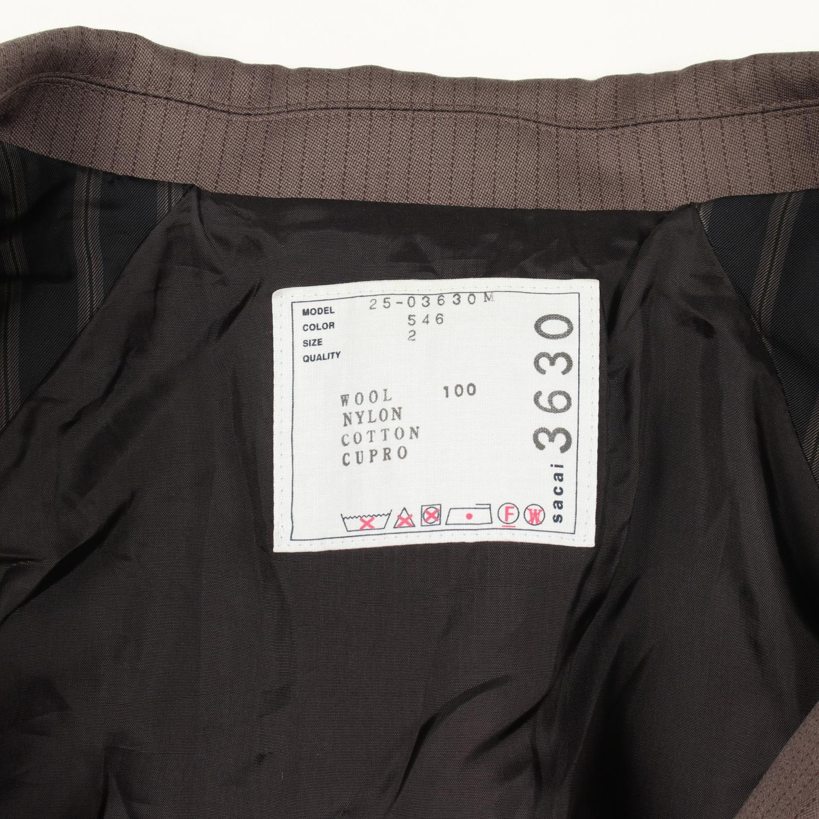 サカイ Doeskin Mix Jacket ウールジャケット