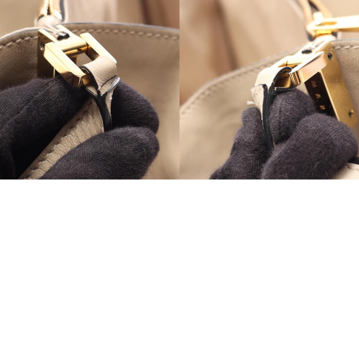 マルニ TRUNK ラージ レザーショルダーバッグ