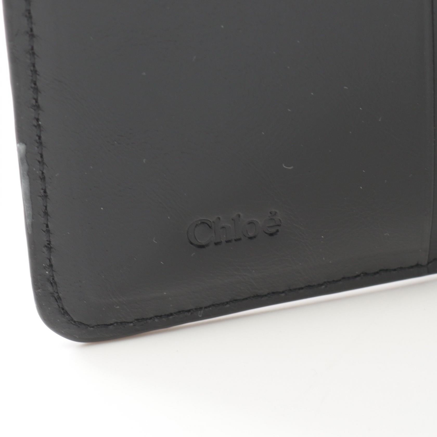 クロエ C スモール トリフォールド ウォレット シャイニー レザー