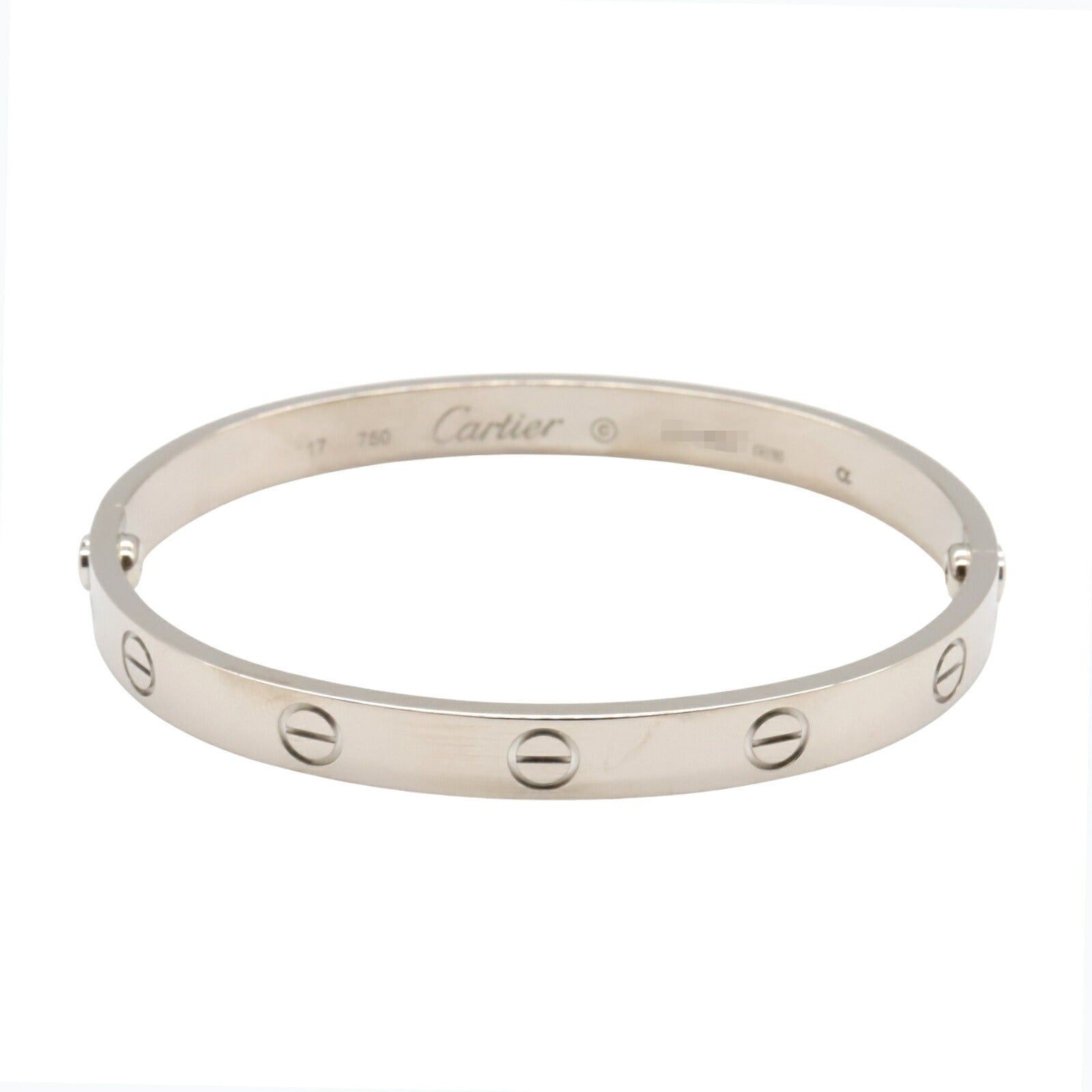 カルティエ ラブ ブレスレット ホワイトゴールド 17