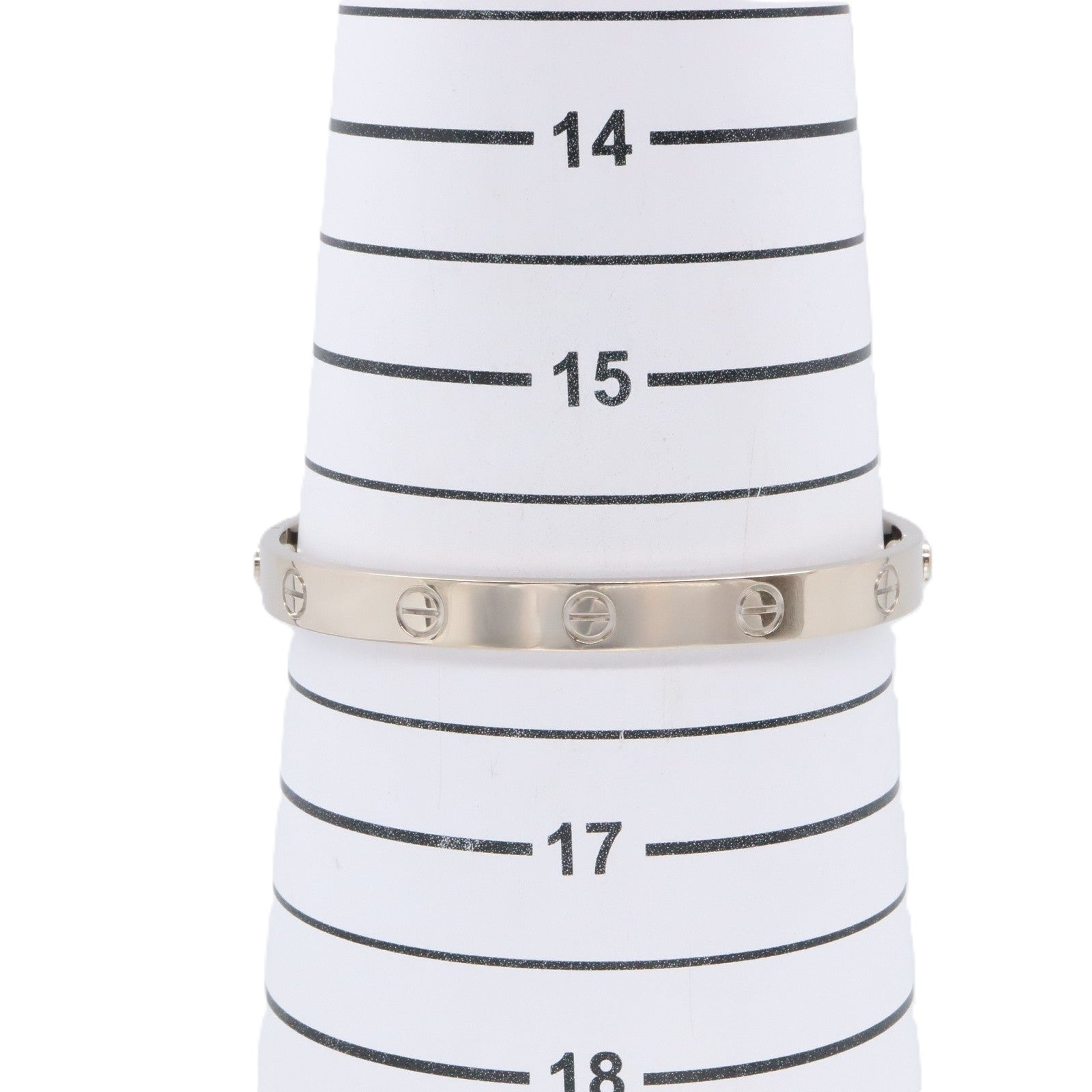 カルティエ ラブ ブレスレット ホワイトゴールド 17