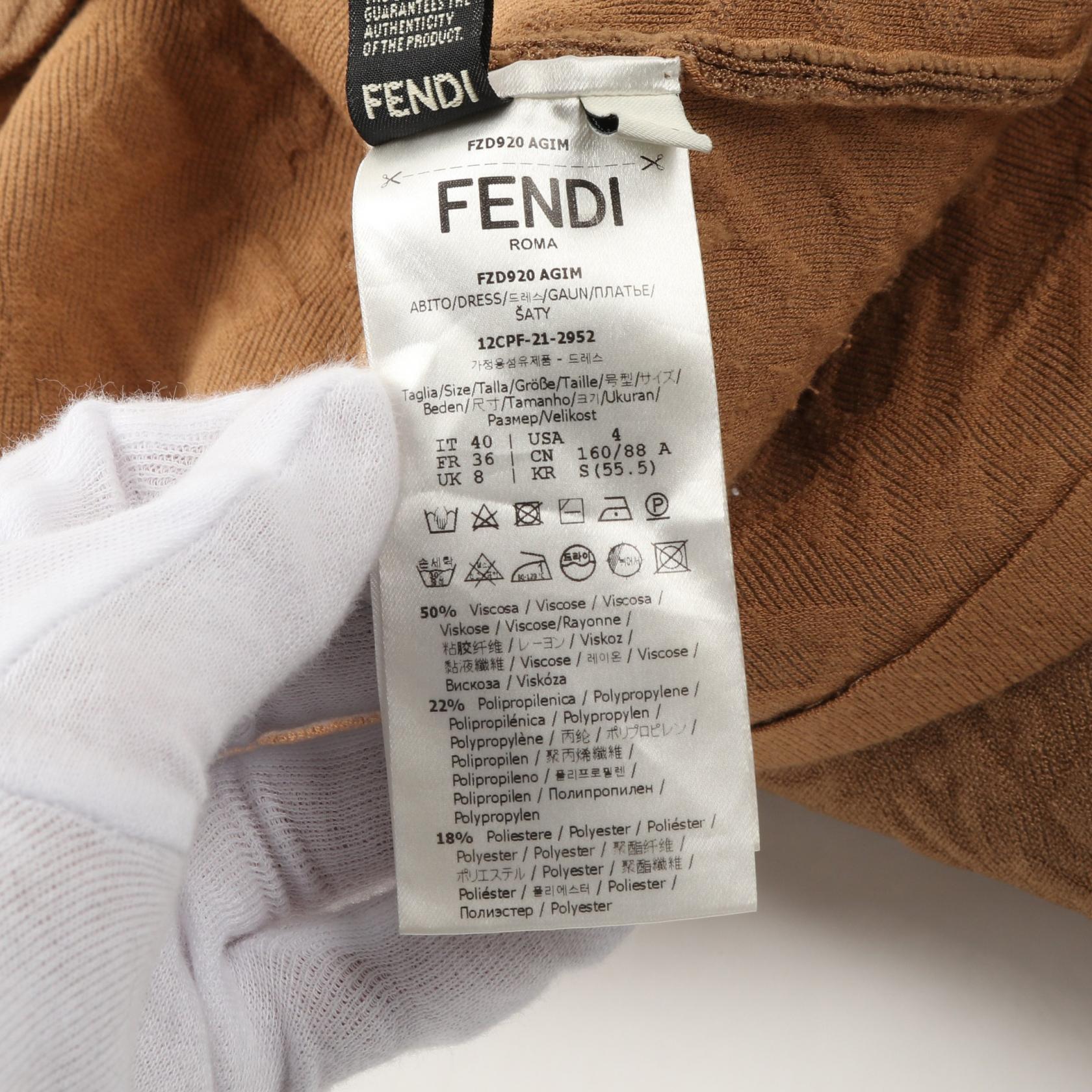 フェンディ FENDI x SKIMS レーヨンワンピース