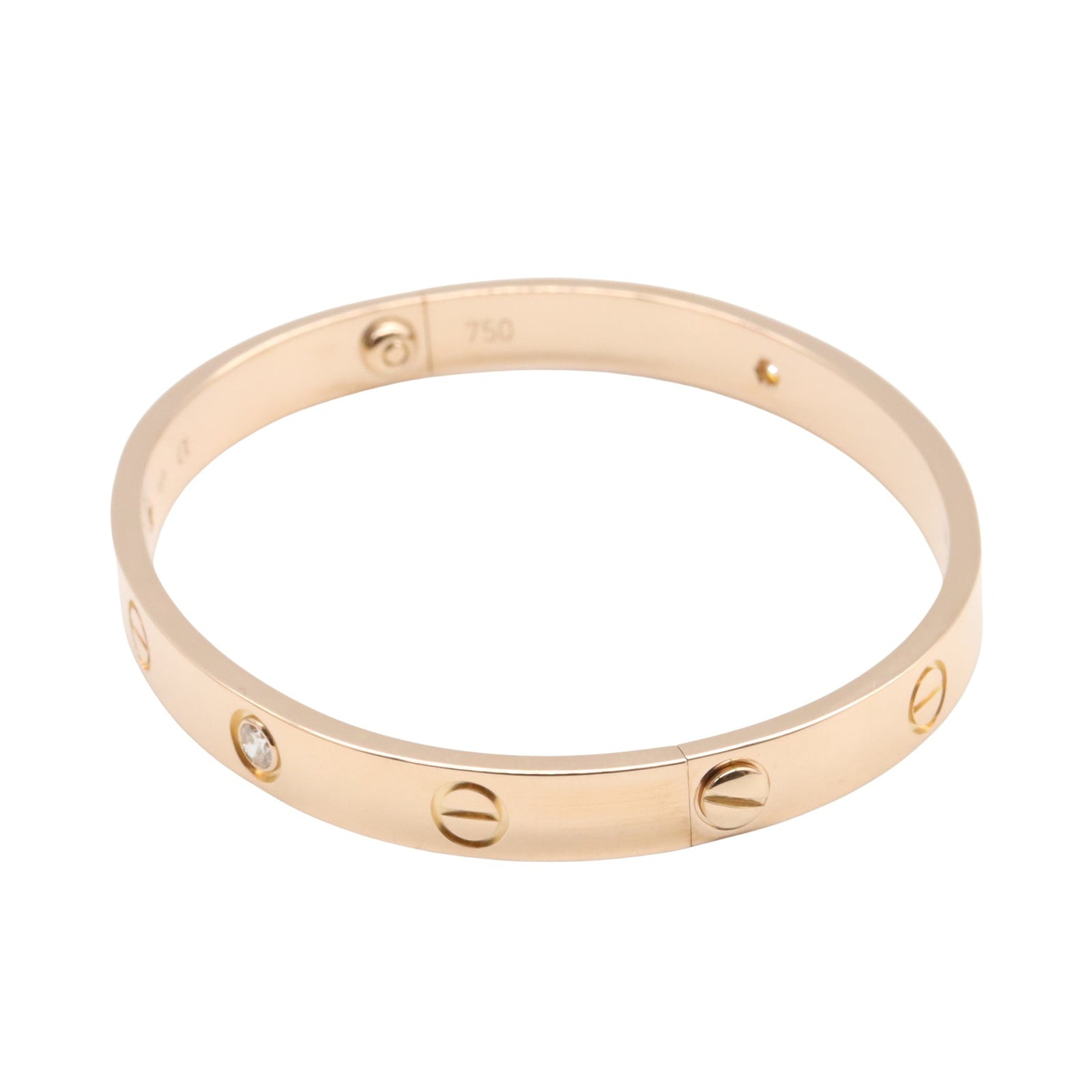 カルティエ ラブ ブレスレット ピンクゴールド ダイヤ 17