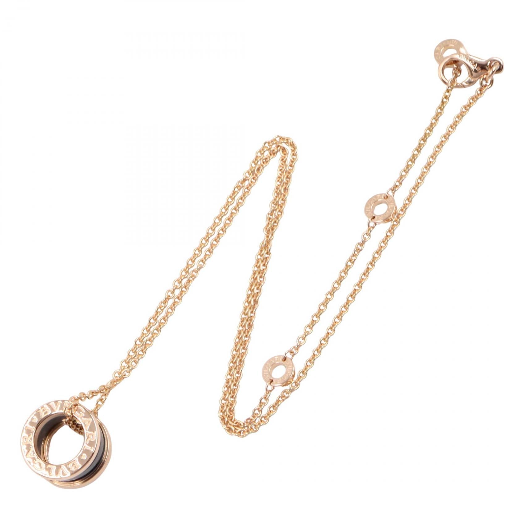 ブルガリ B-zero1 K18PG セラミック ネックレス