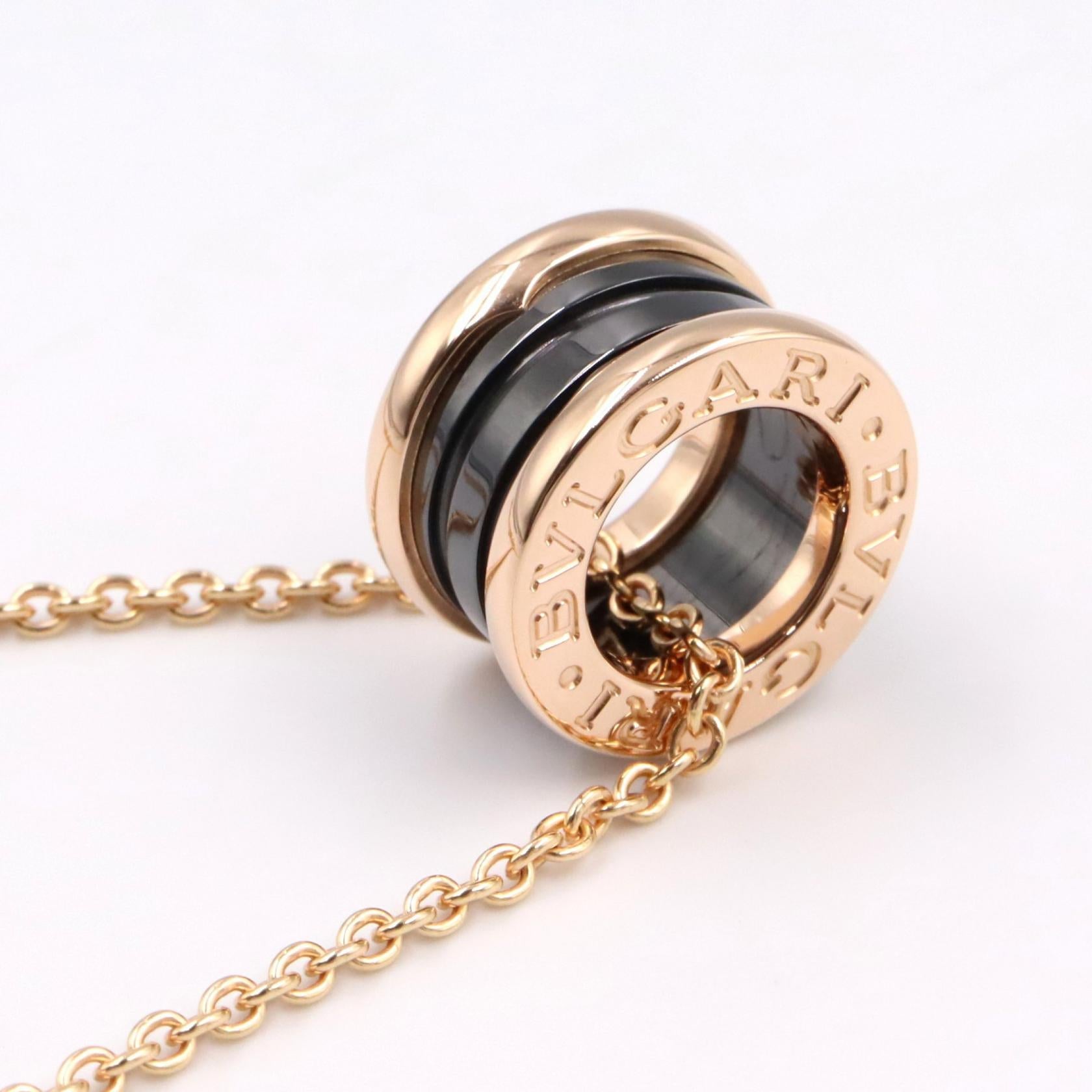 ブルガリ B-zero1 K18PG セラミック ネックレス