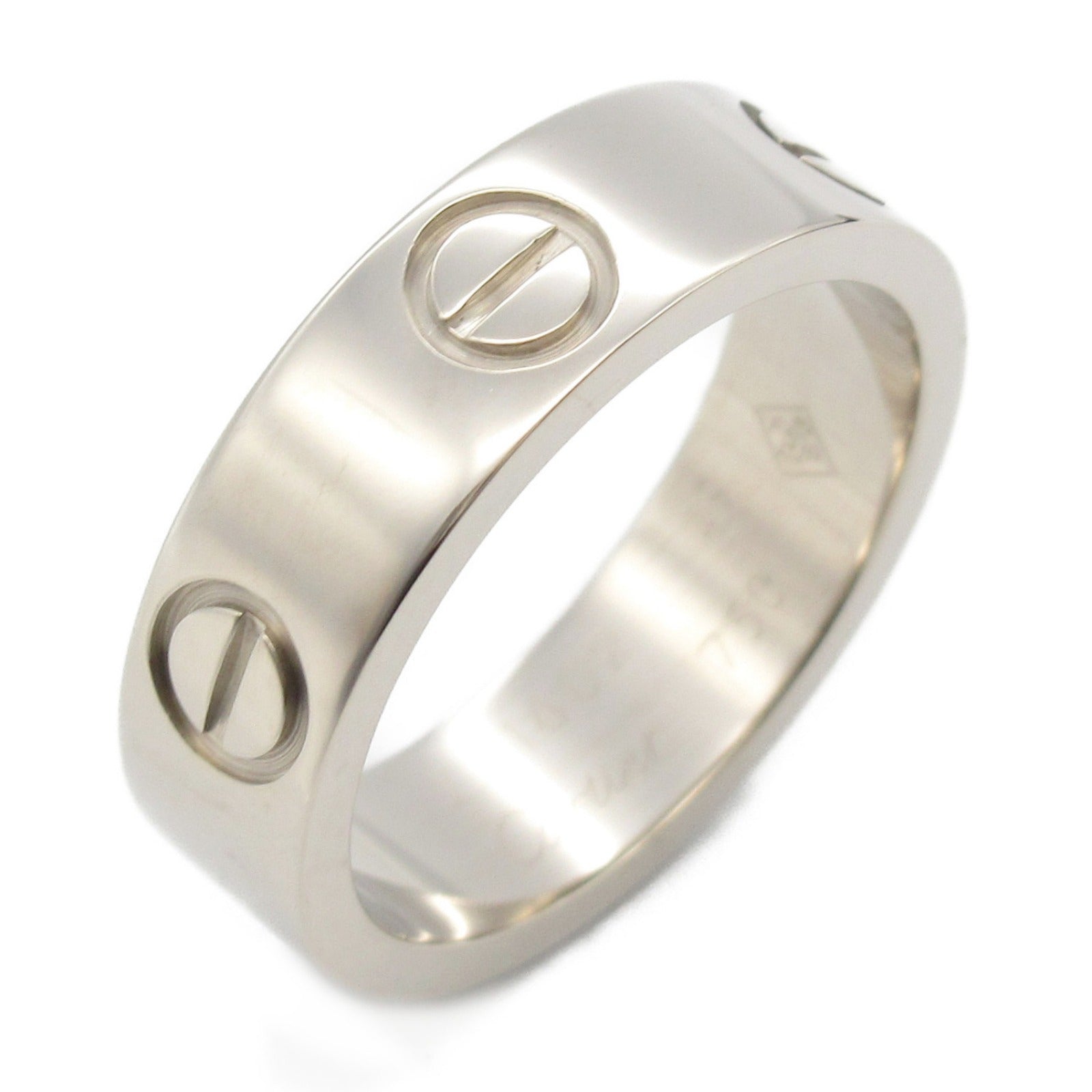 カルティエ Love Au750 White Gold Ring Size 8