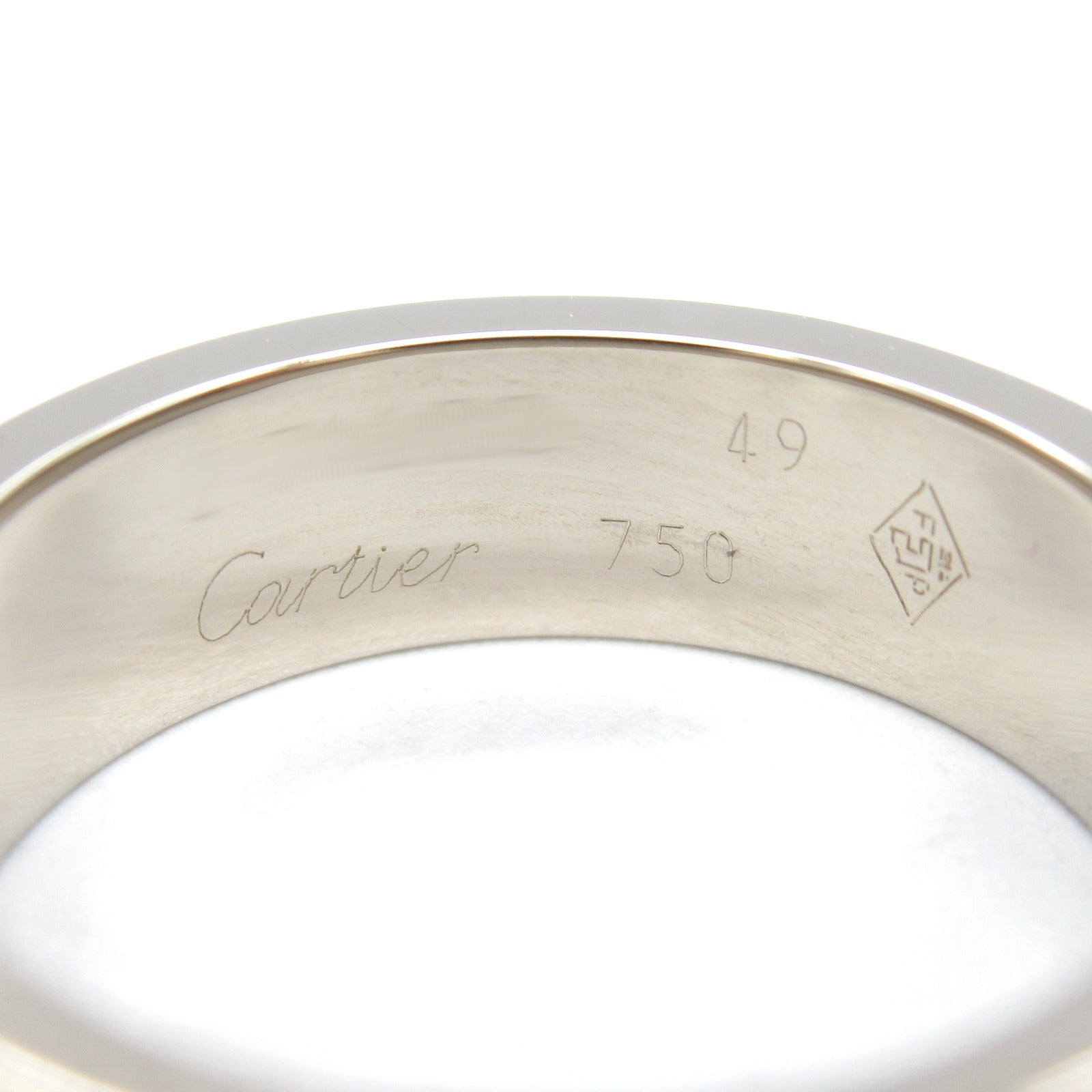カルティエ Love Au750 White Gold Ring Size 8