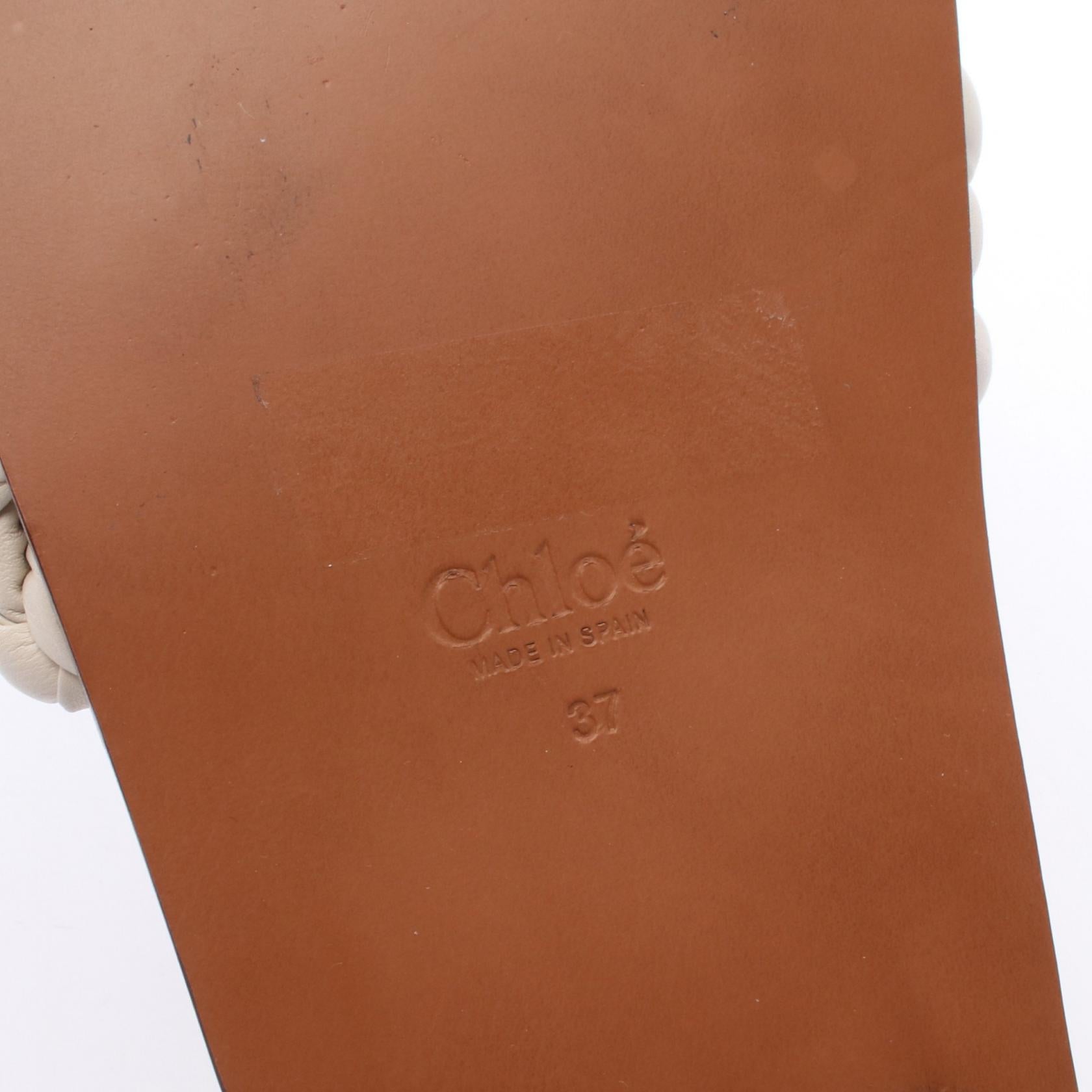 クロエ ブレイデッド レザー サンダル