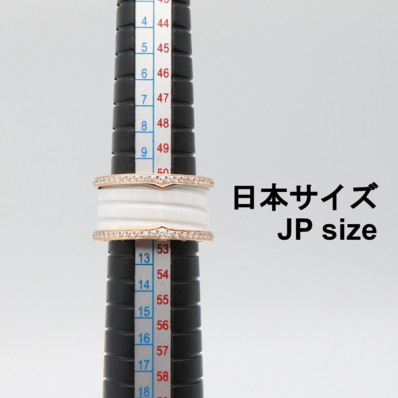 ブルガリ ビーゼロワン Au750ピンクゴールド セラミック ダイヤモンド リング 11.5号