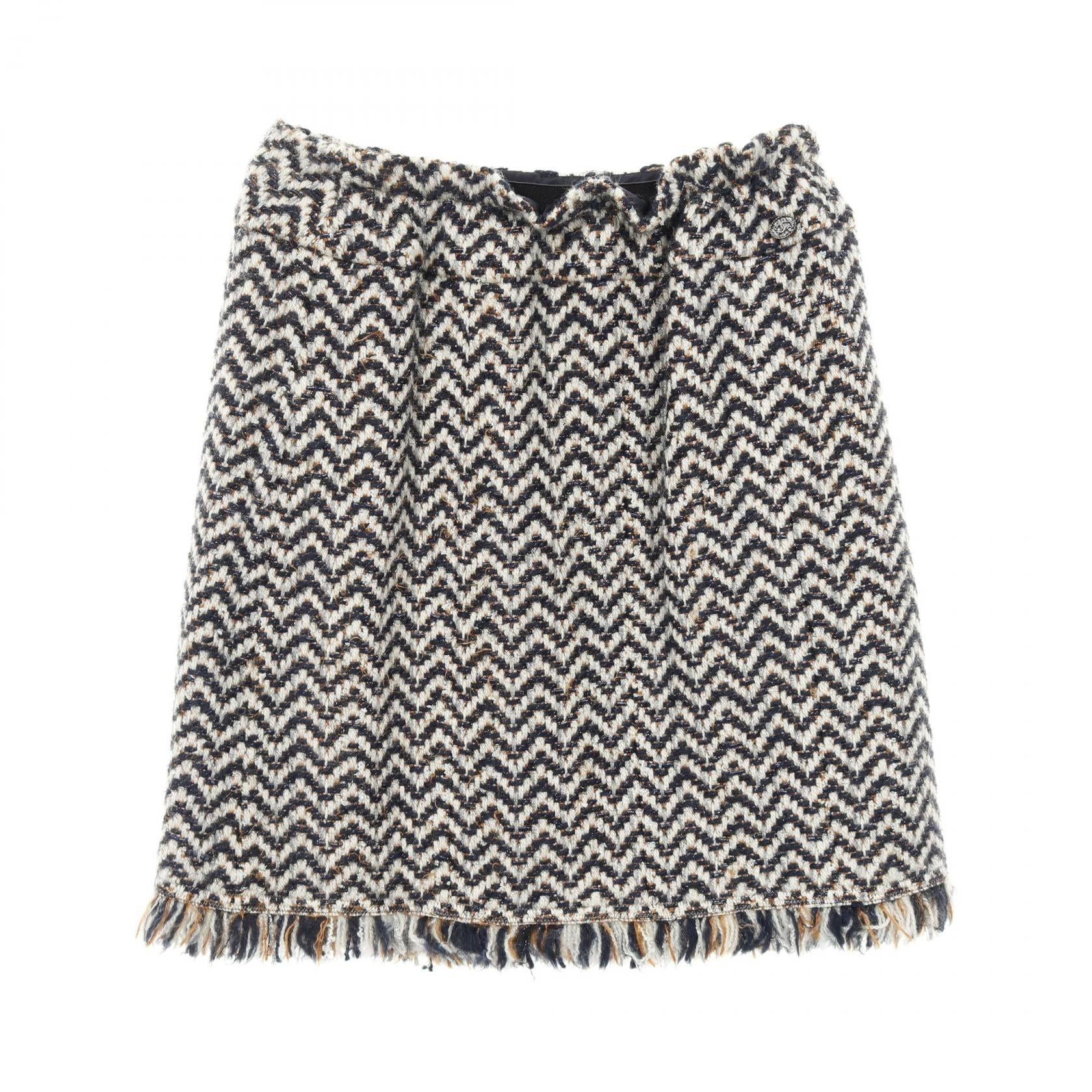 シャネル ココマークウールナイロンスカート