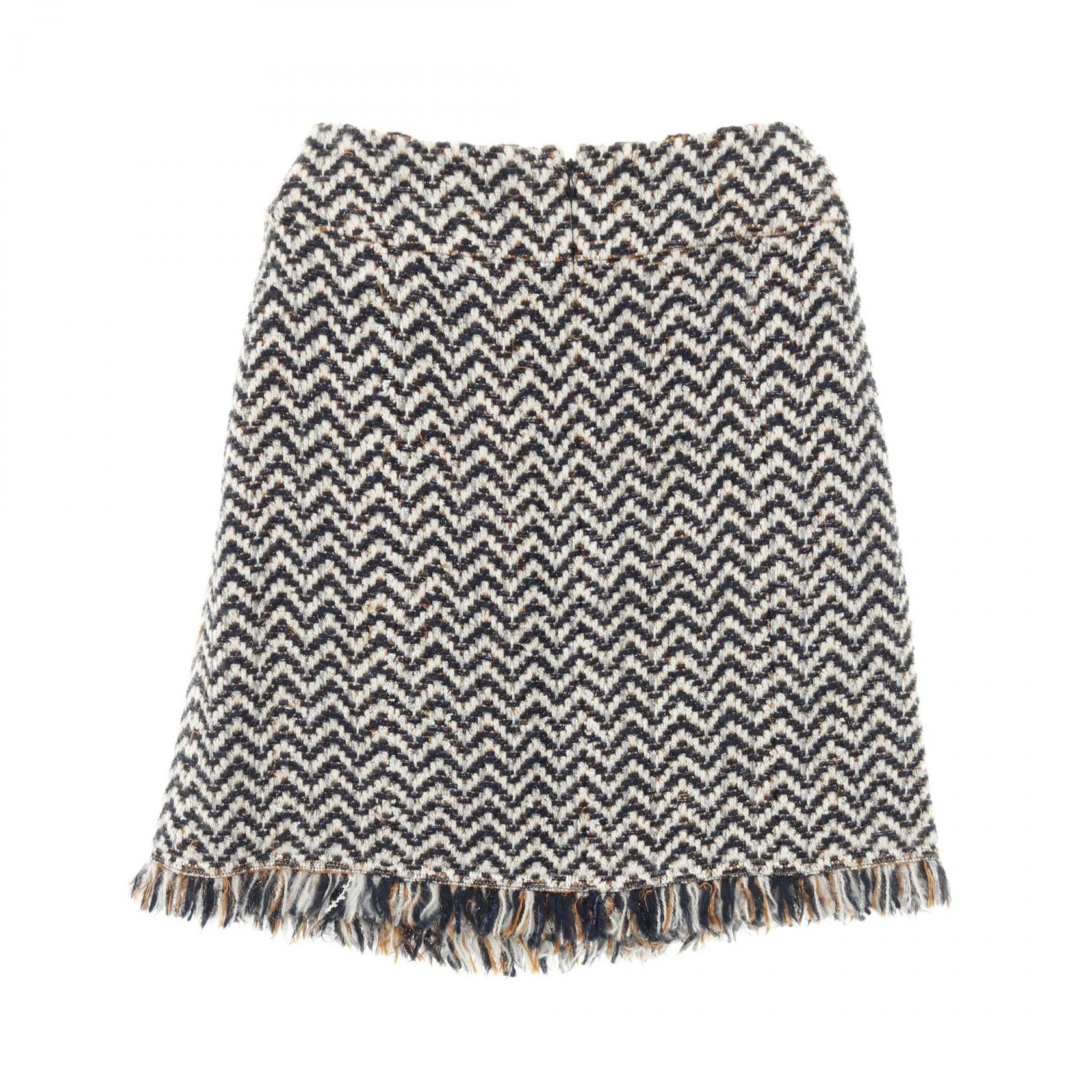 シャネル ココマークウールナイロンスカート