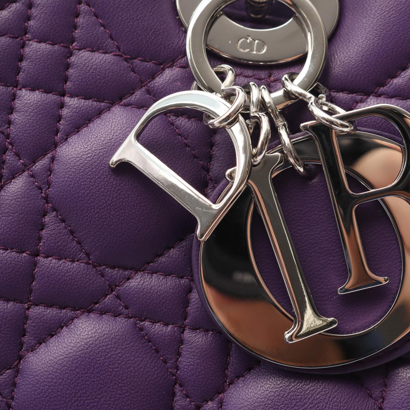 ディオール LADY DIOR レザー ハンドバッグ