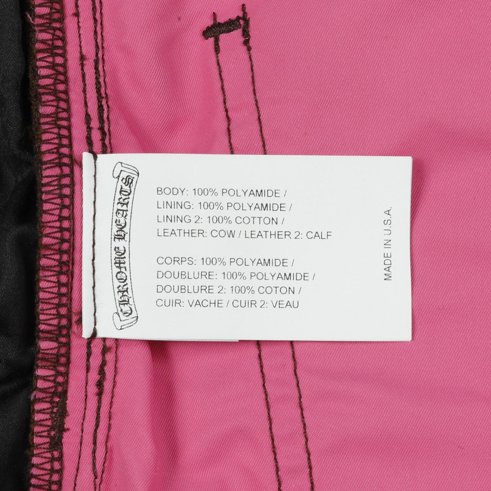クロムハーツ CARPENTER DOUBLE KNEE CROSS PATCH レザーナイロンパンツ