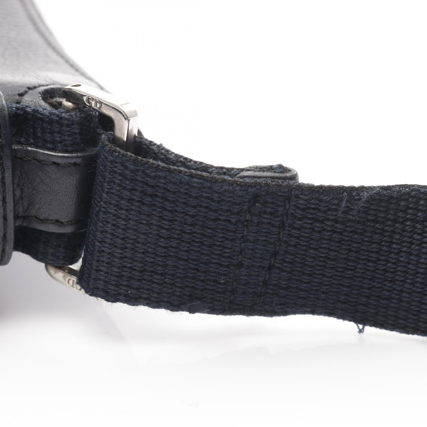 ディオール ストリートシック トロッター キャンバス レザー ショルダーバッグ