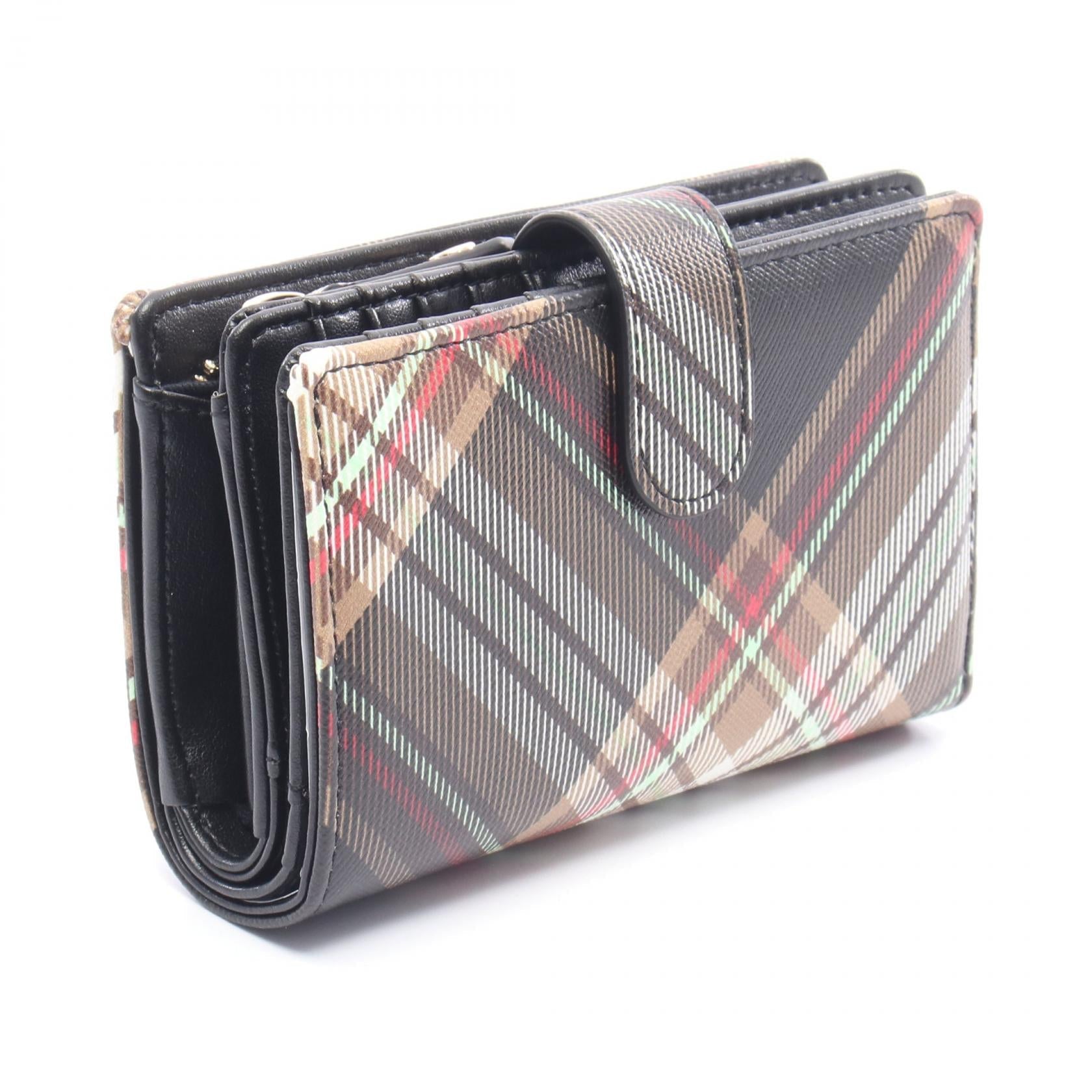 ヴィヴィアンウエストウッド ZIP CARD WALLET PVCコーティングキャンバス二つ折り財布