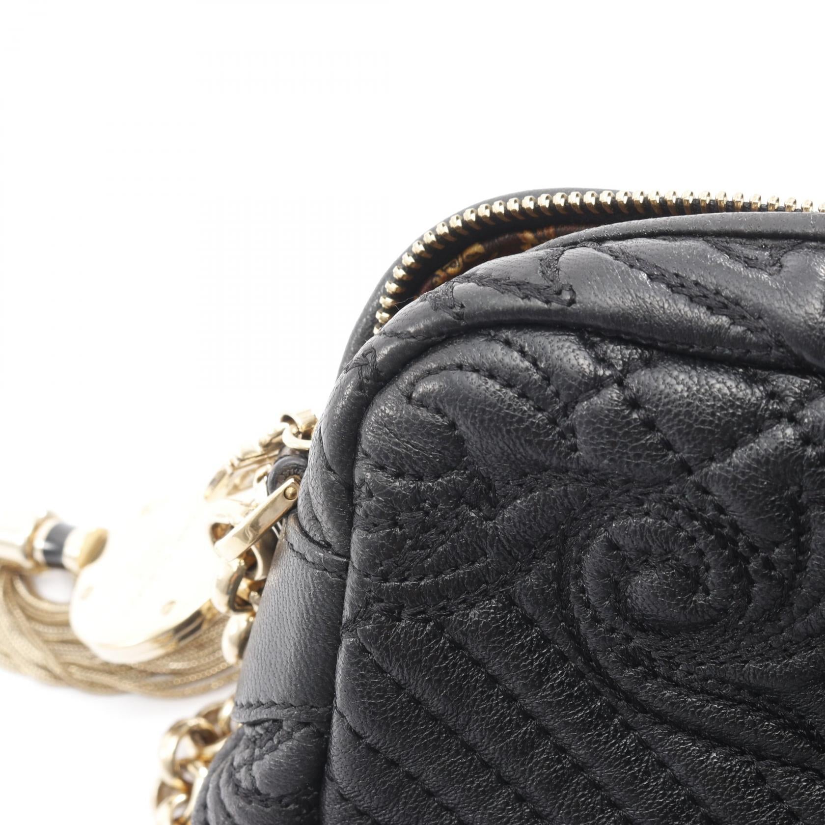 ジャンニ ヴェルサーチ レザー ショルダー バッグ