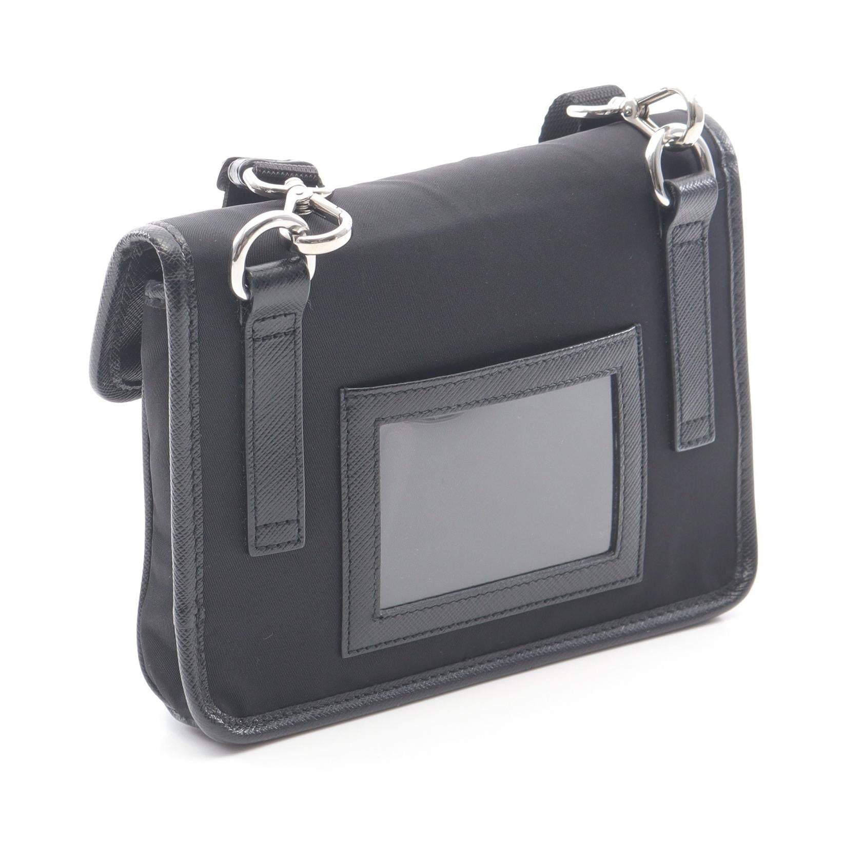 プラダ RE ナイロン テッスート+サフィアーノ ショルダーバッグ