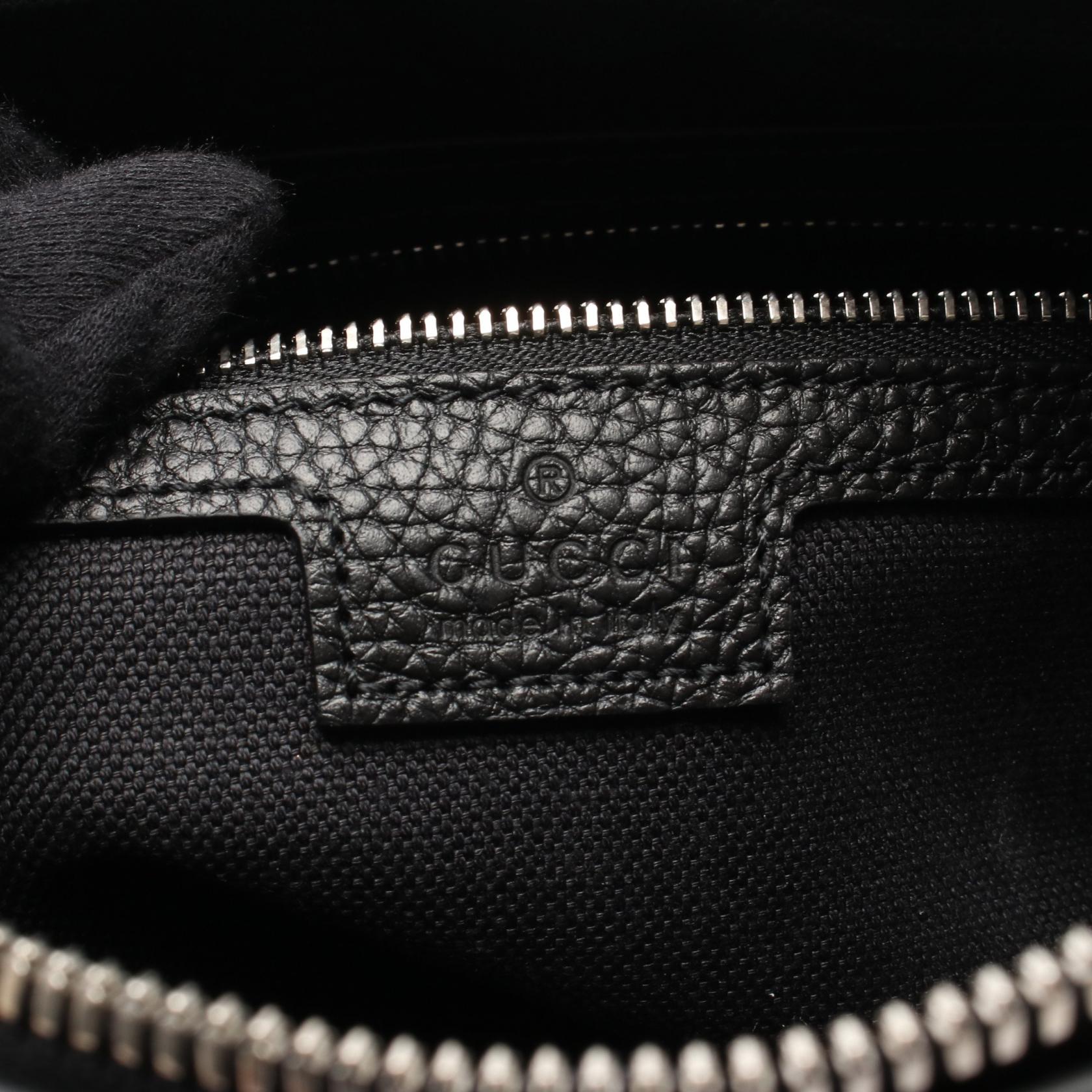 グッチ Web Stripe レザーショルダーバッグ