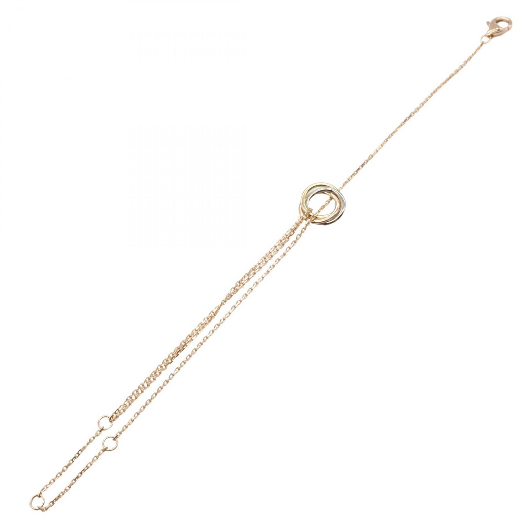 カルティエ トリニティ Au750 ピンク ゴールド ブレスレット サイズ 18