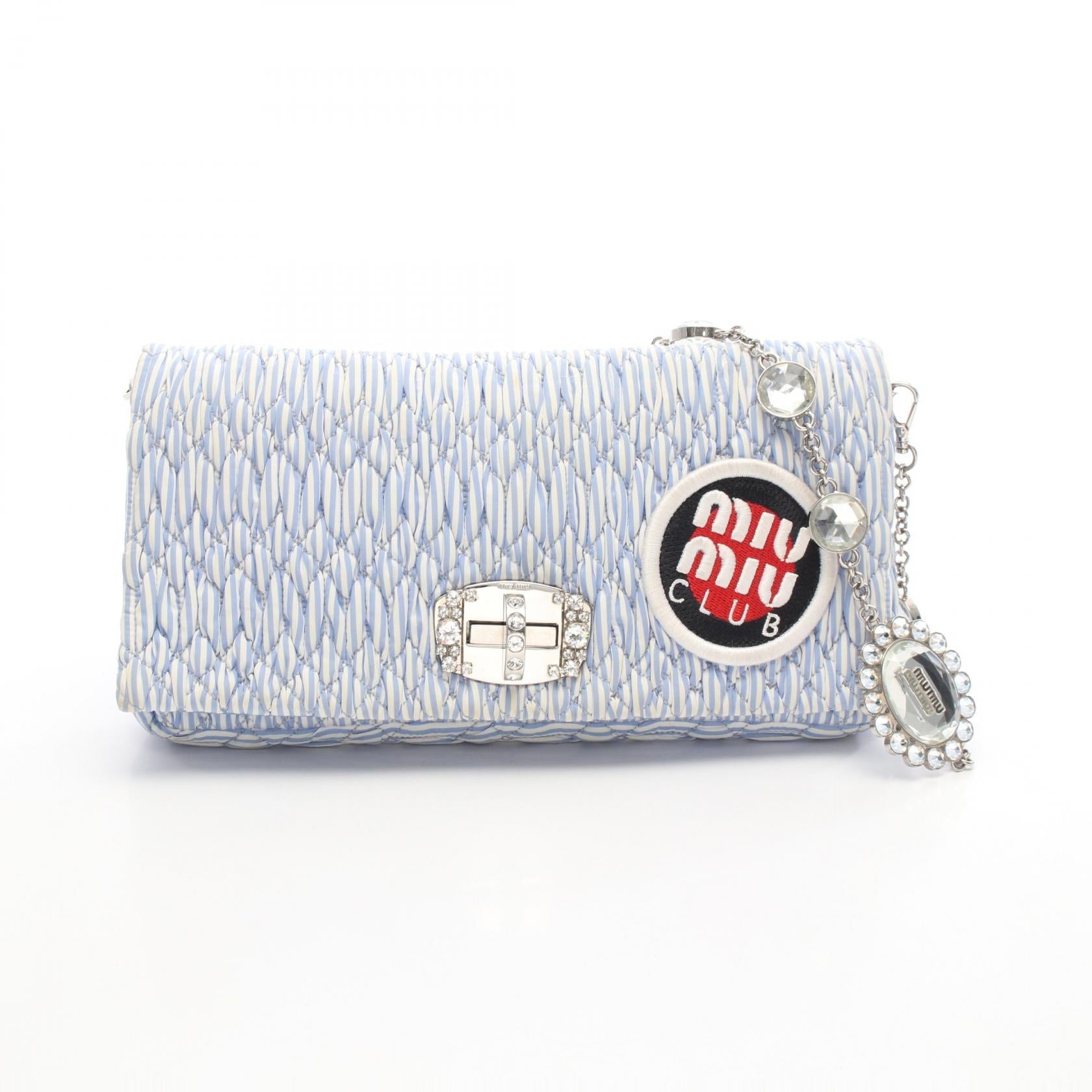 ミュウミュウ miu miu CLUB ファブリックショルダーバッグ