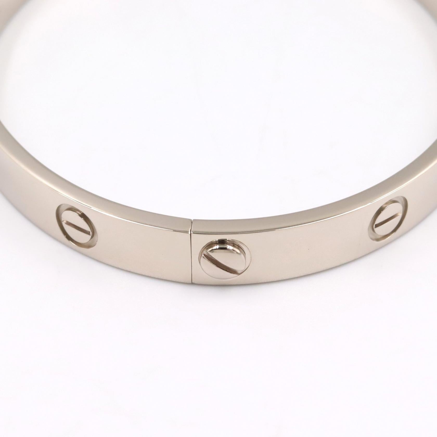 カルティエ ラブ ブレスレット K18WG サイズ 18