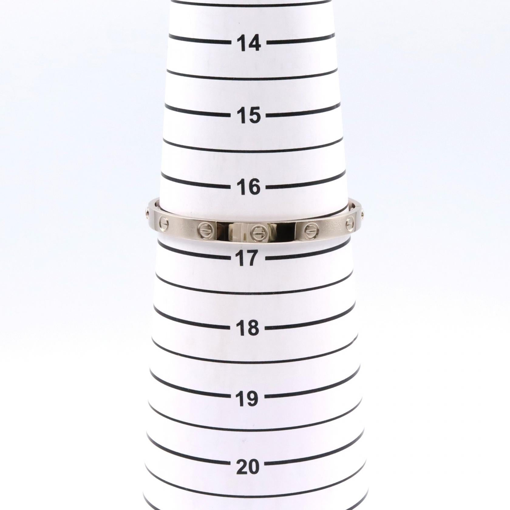 カルティエ ラブ ブレスレット K18WG サイズ 18