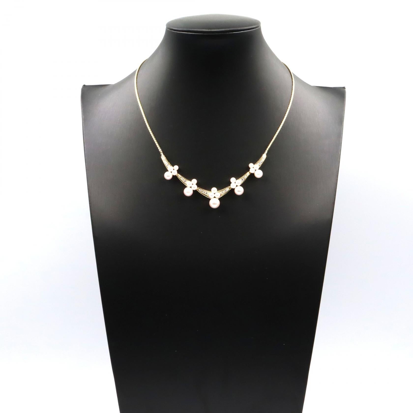 ミキモト パール ダイヤモンド Au750 ネックレス