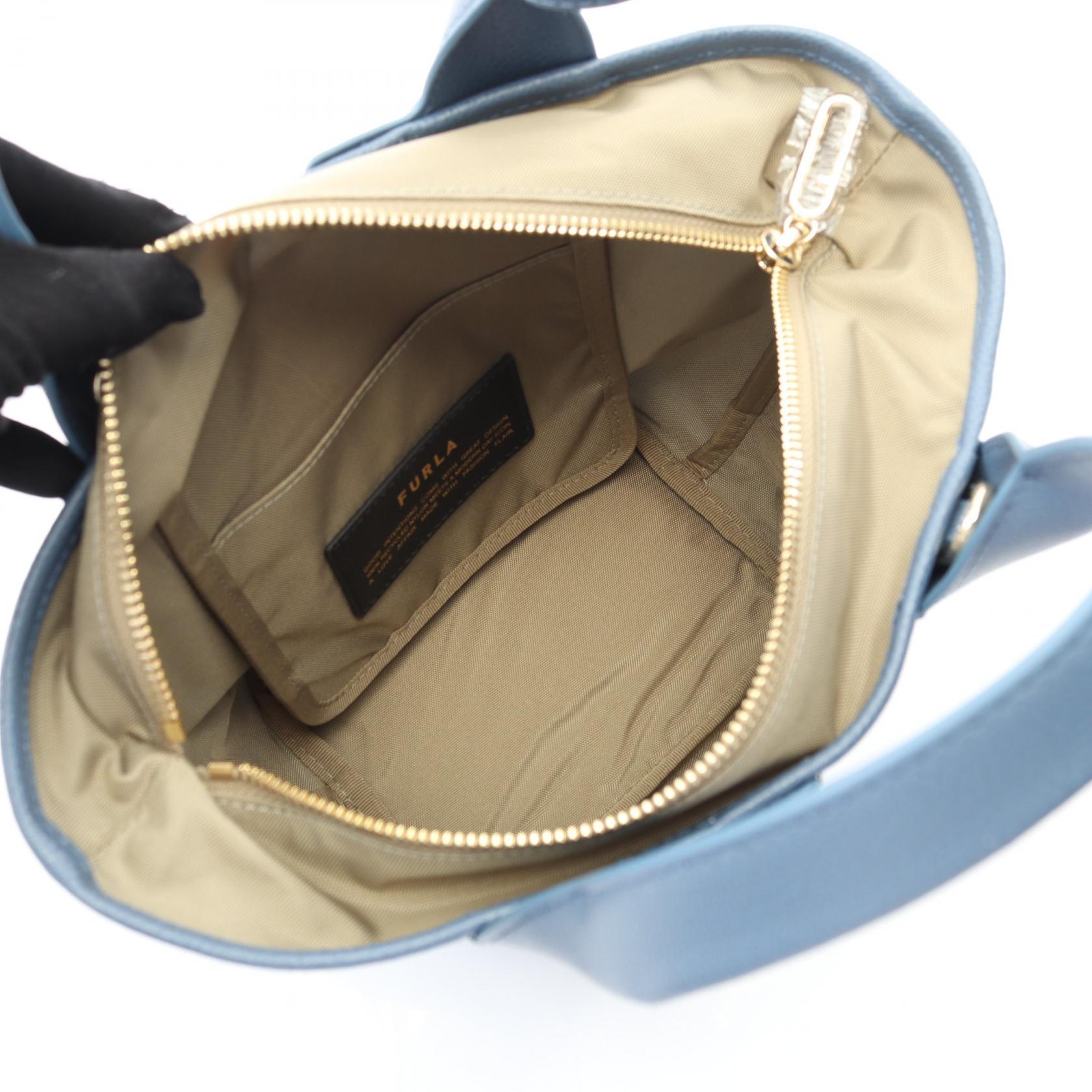 Furla PIUMA ナイロン レザー トートバッグ