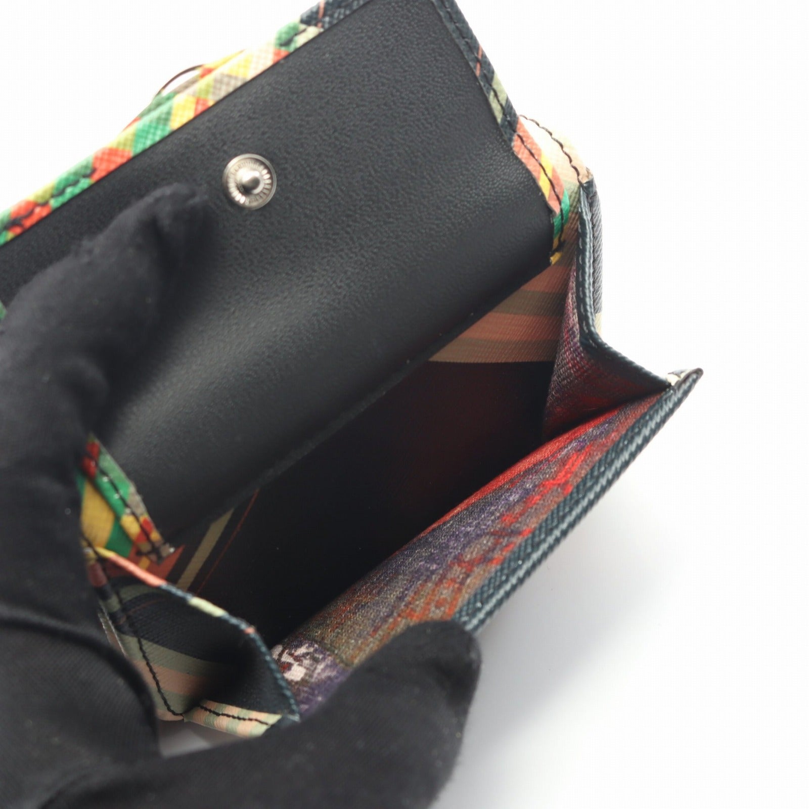ヴィヴィアンウエストウッド SAFF PRINT SMALL FLAP PURSE 三つ折り財布
