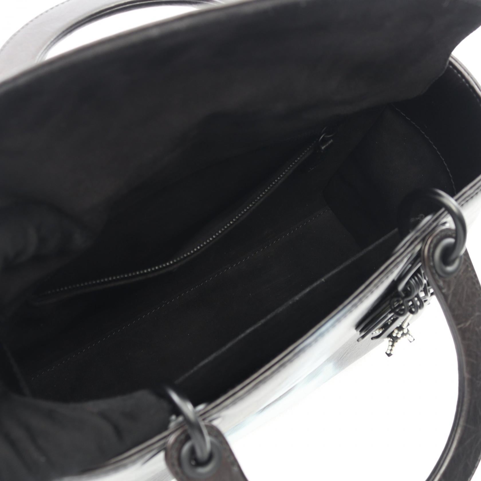 クリスチャンディオール LADY DIOR レザーハンドバッグ