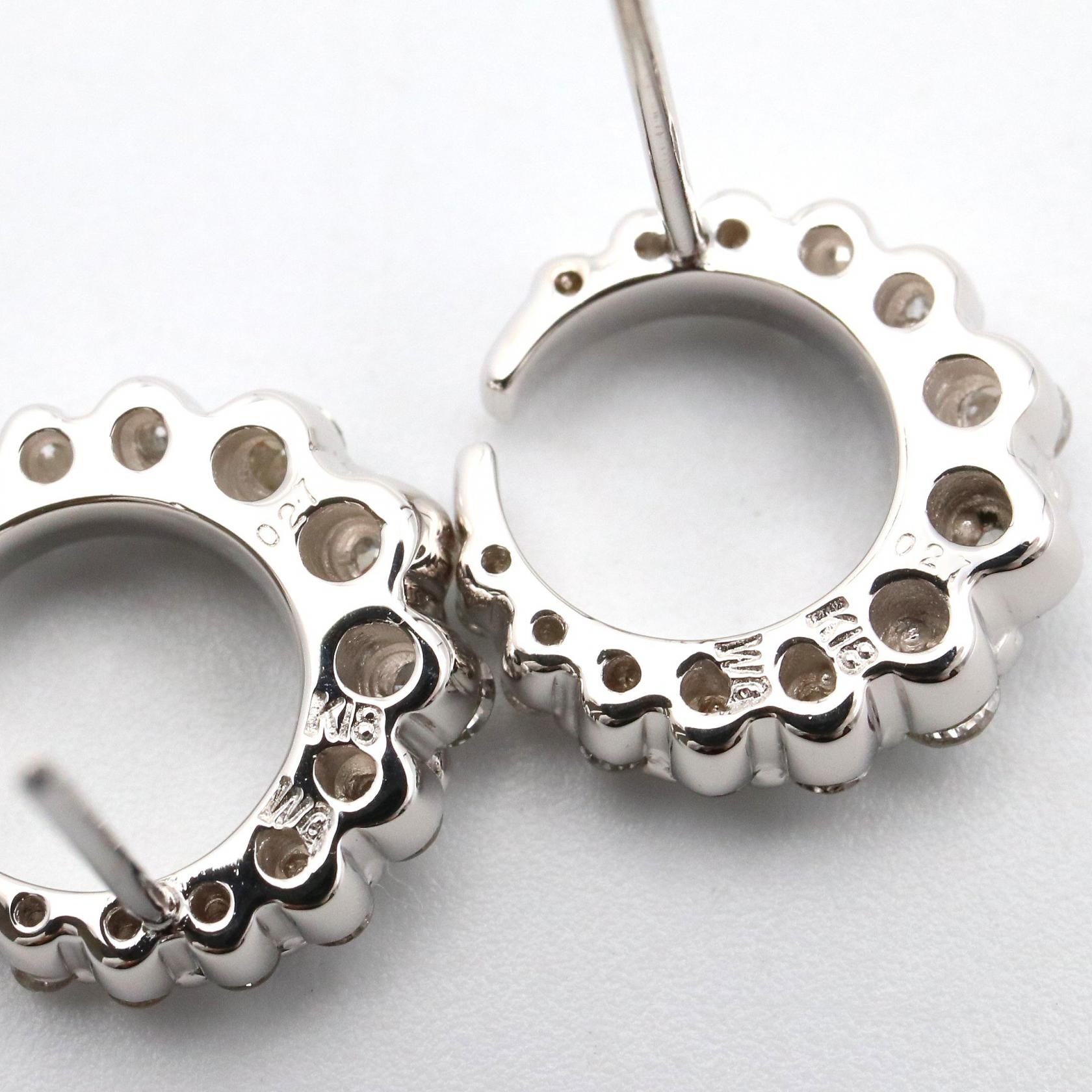 ジュエリー K18WGダイヤモンドピアス