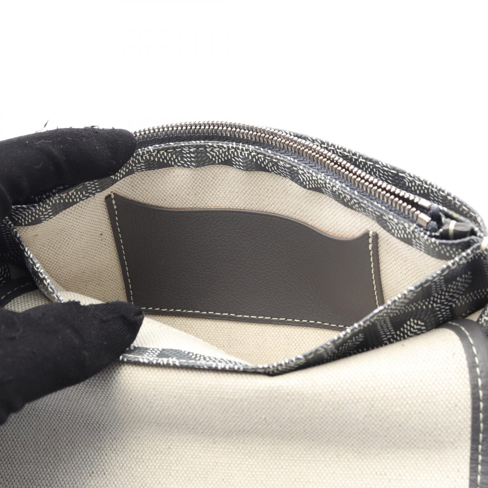 ゴヤール プリュメ PVC コーティング キャンバス レザー 2WAY ショルダーバッグ