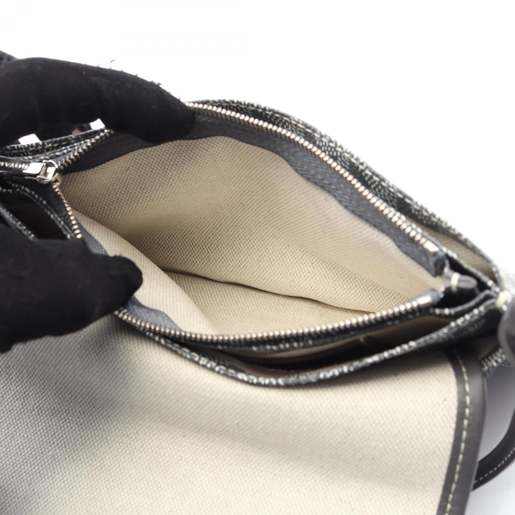 ゴヤール プリュメ PVC コーティング キャンバス レザー 2WAY ショルダーバッグ