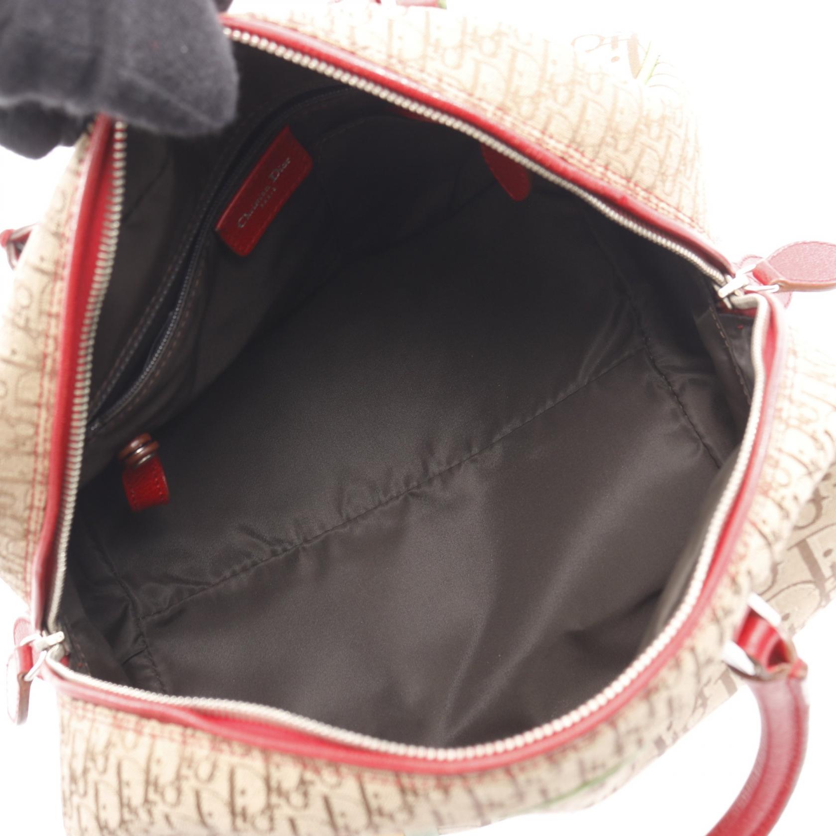 ディオール ラスタ トロッター キャンバス レザー ハンドバッグ