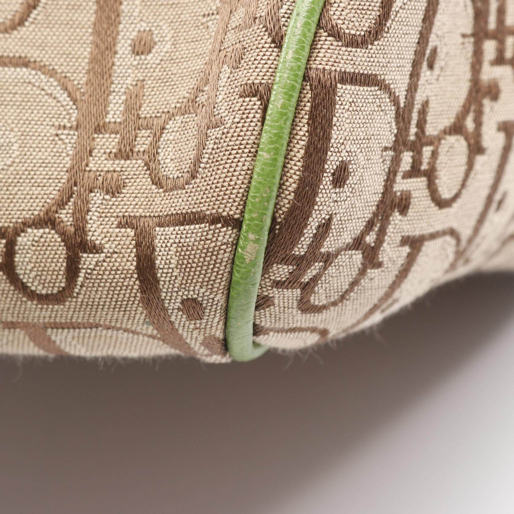 ディオール ラスタ トロッター キャンバス レザー ハンドバッグ