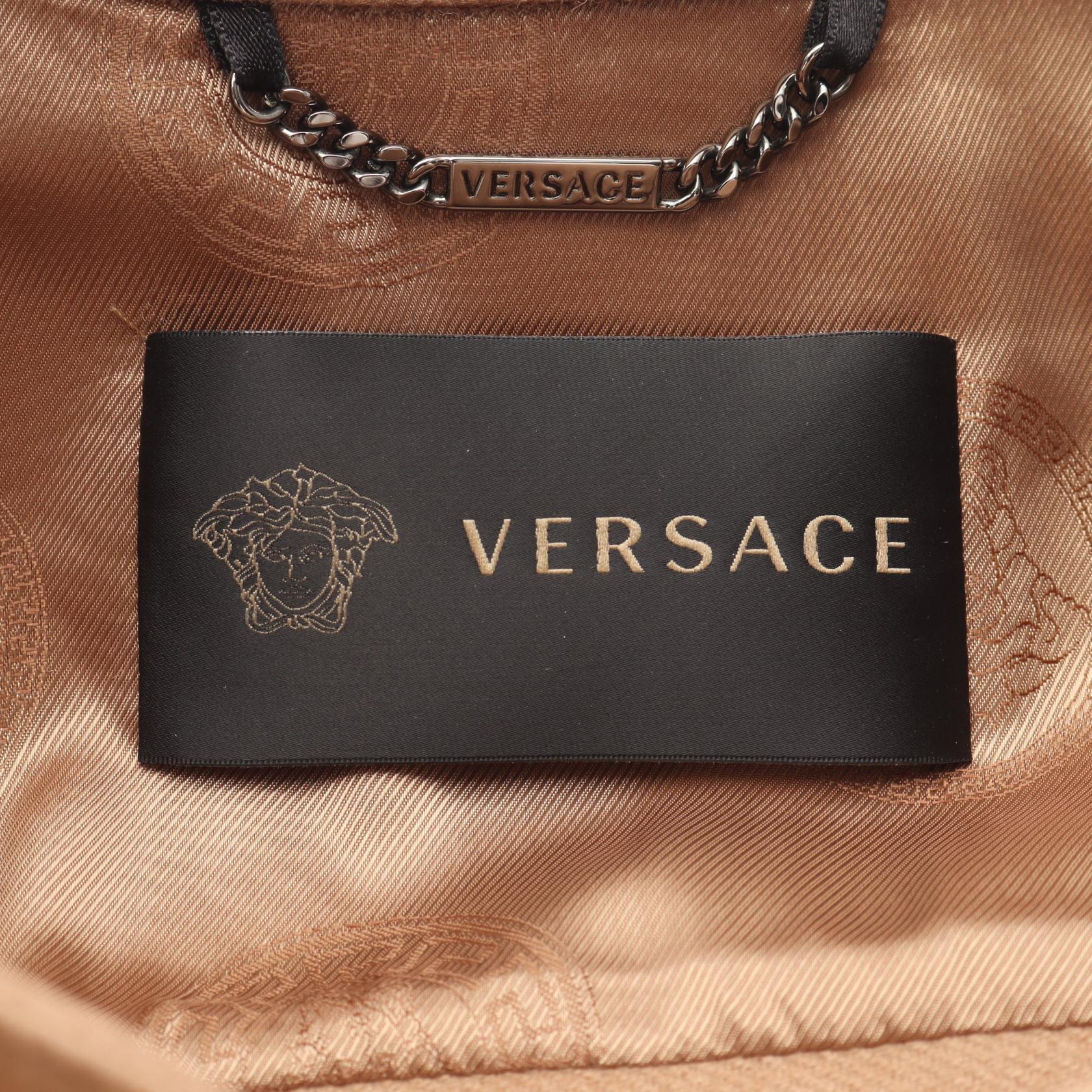 ヴェルサーチ ウール キャメル コート