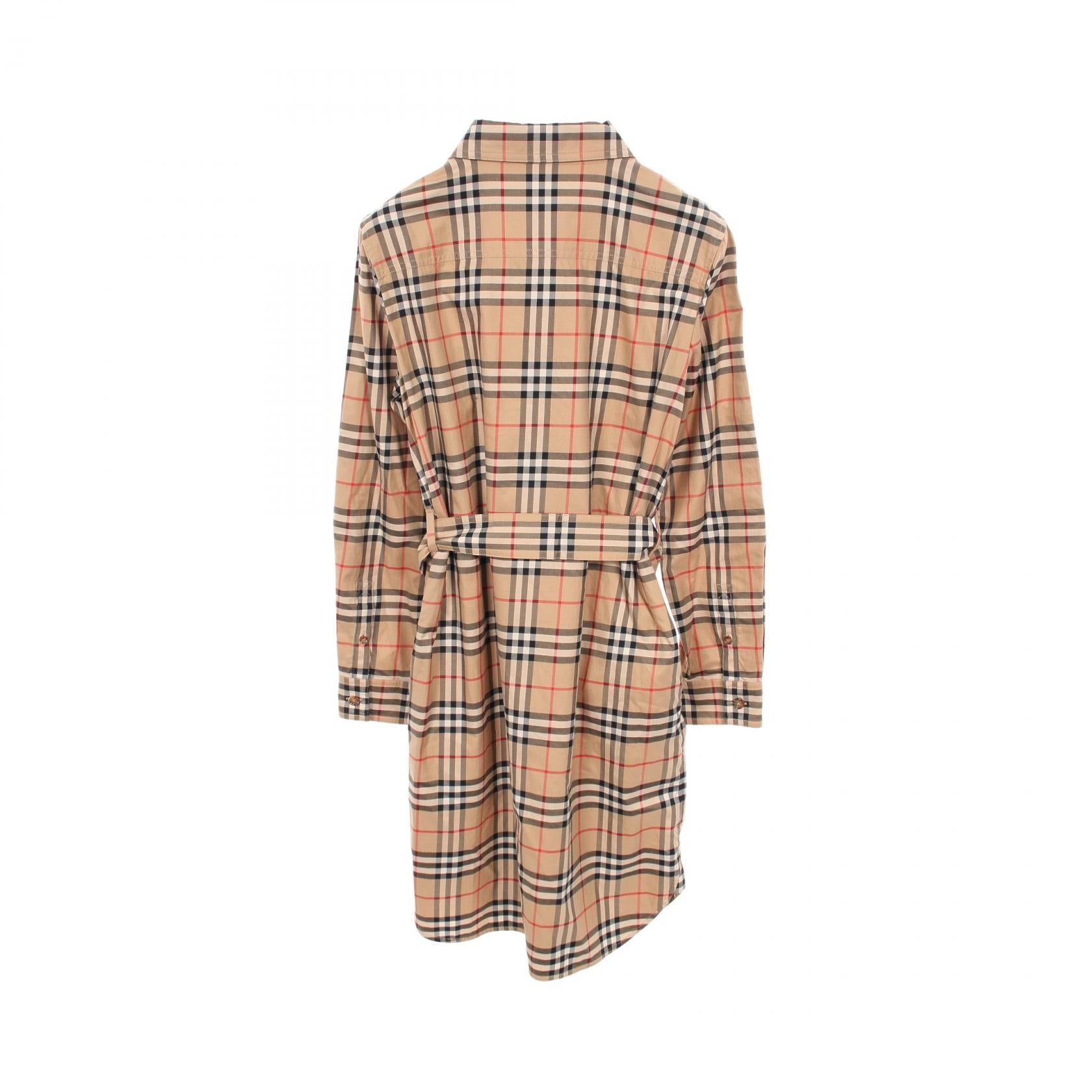 バーバリー Astride Check Shirt Dress コットンワンピース