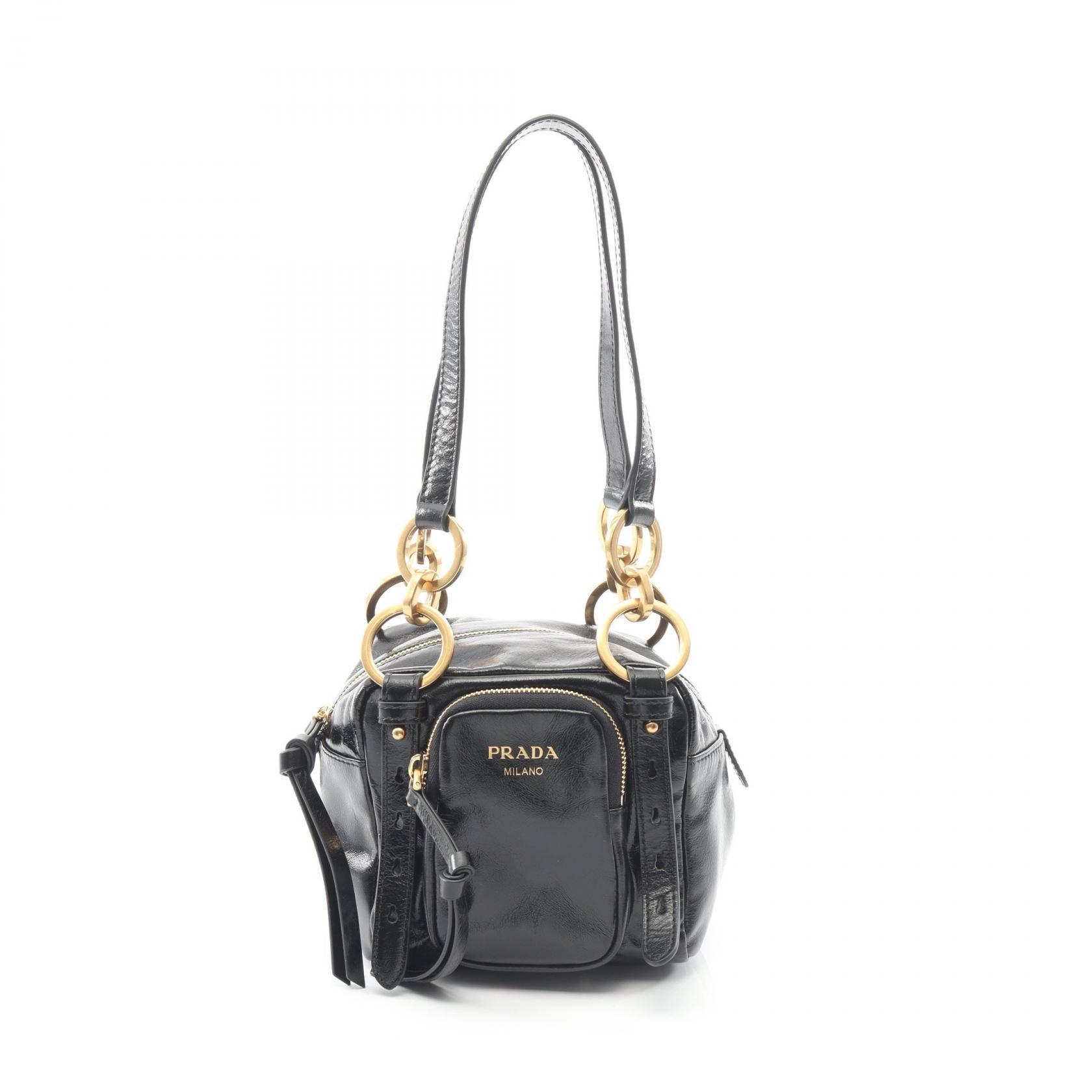 プラダ ダングル ミニ レザーハンドバッグ