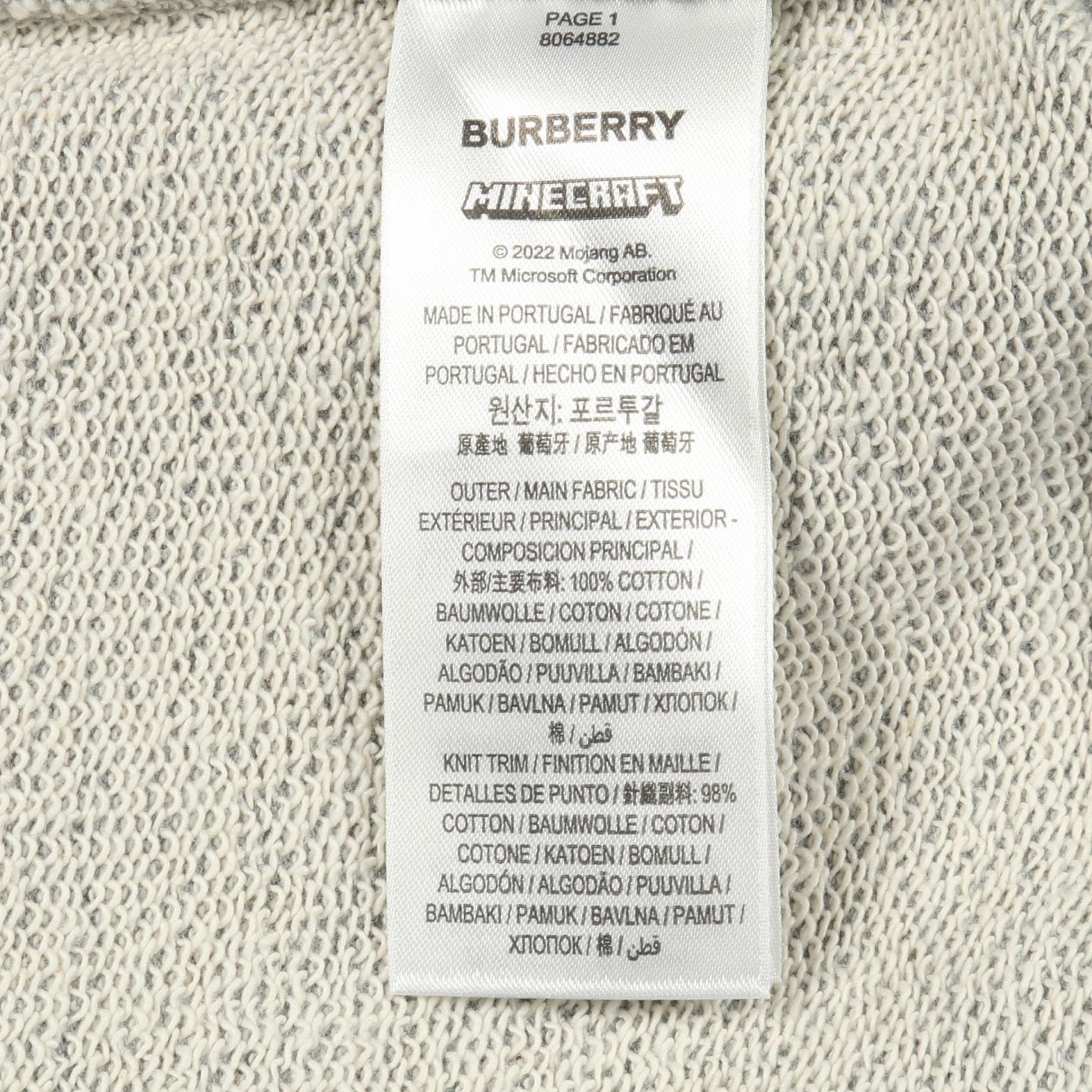 バーバリー Burberry × Minecraft コットンスウェット