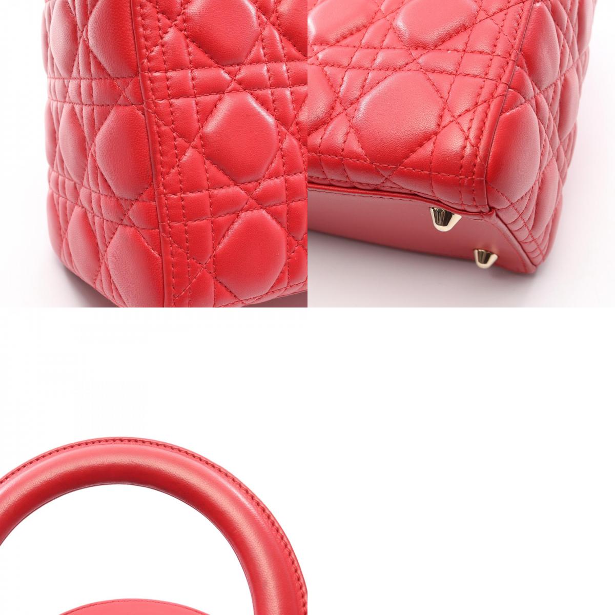 ディオール LADY DIOR レザー ハンドバッグ