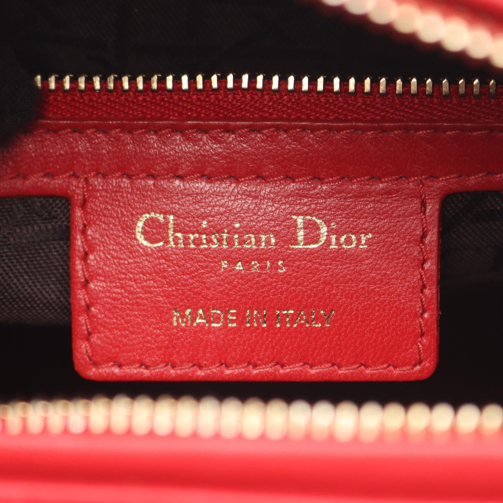 ディオール LADY DIOR レザー ハンドバッグ