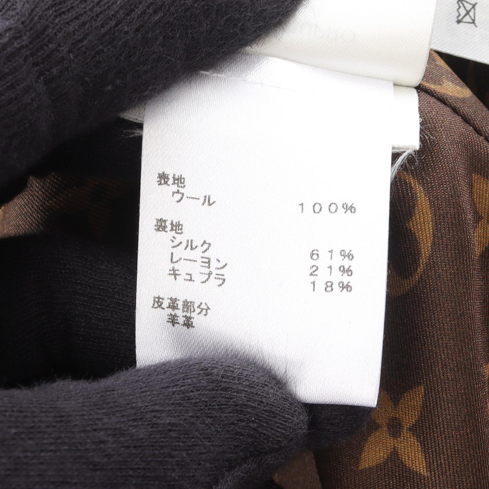 ルイヴィトン ウールレザーコート