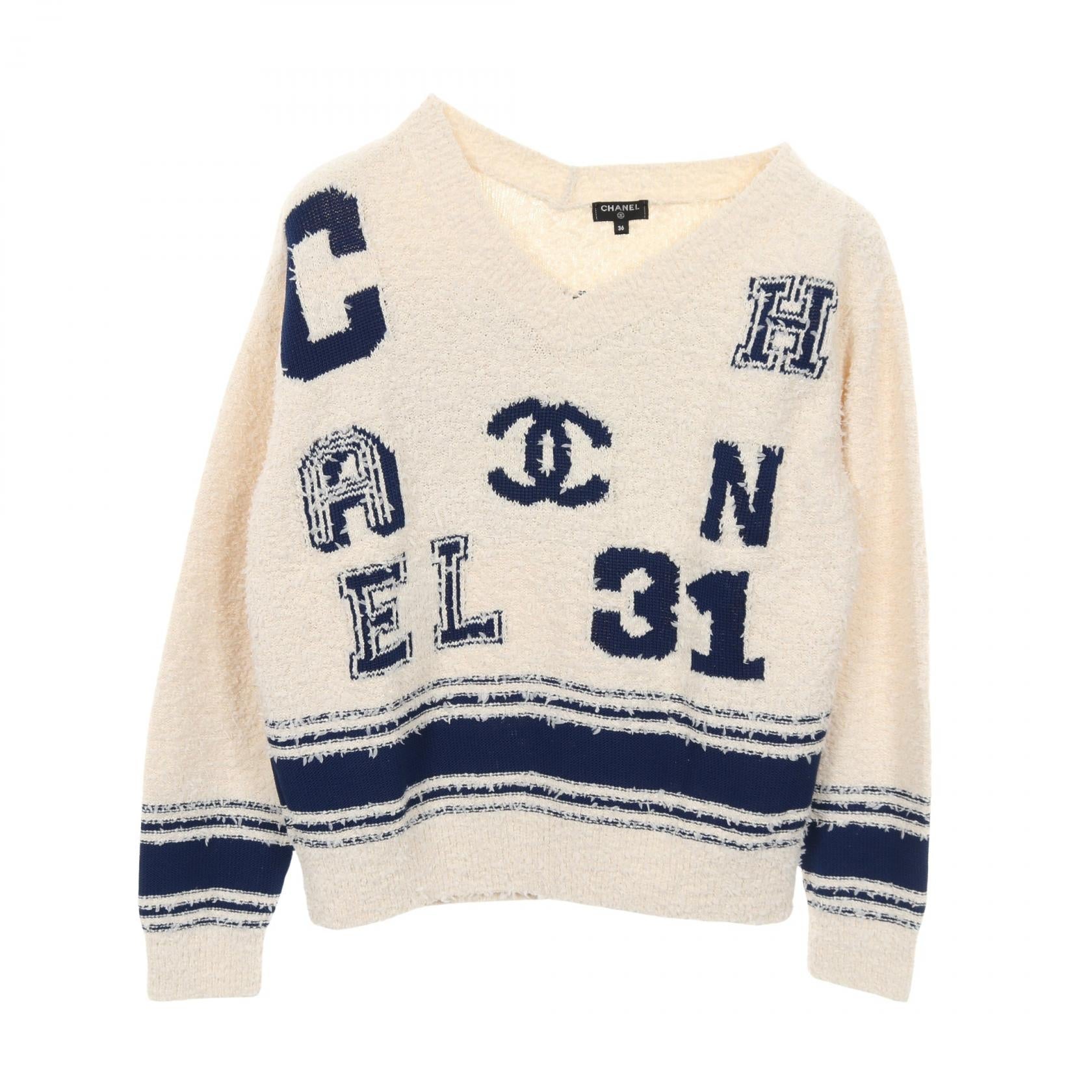 シャネル DEAUVILLE BIARRITZ VENISE コットンシルクナイロンニットトップス