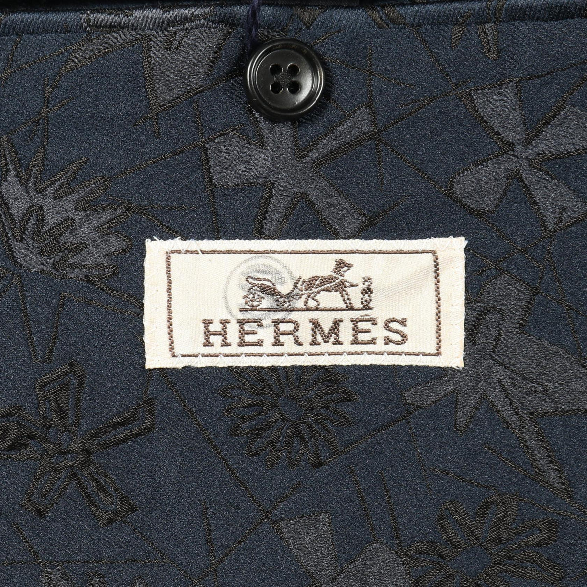 エルメス シルクポリエステルテーラードジャケット