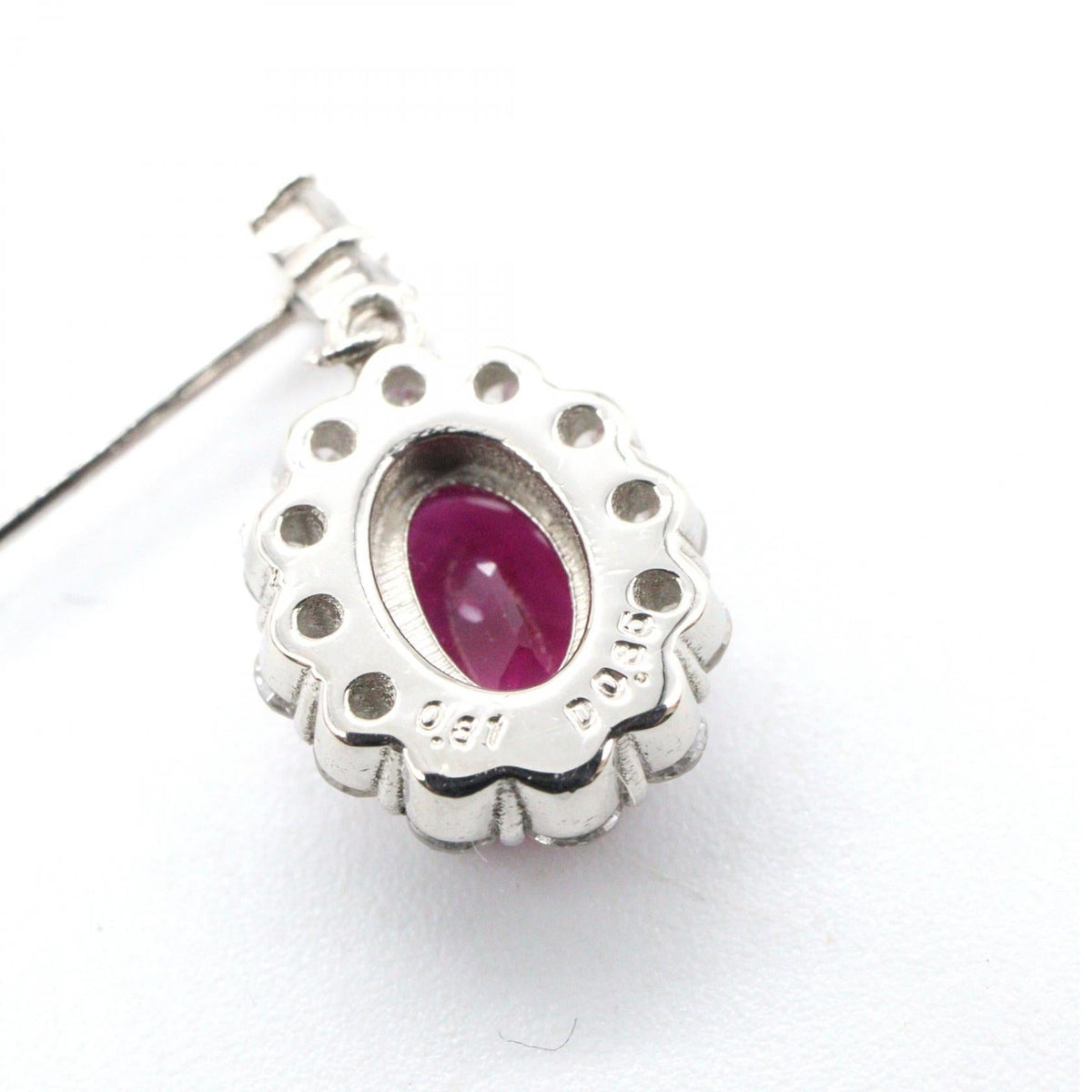ジュエリー Pt900ルビー ダイヤモンド ピアス