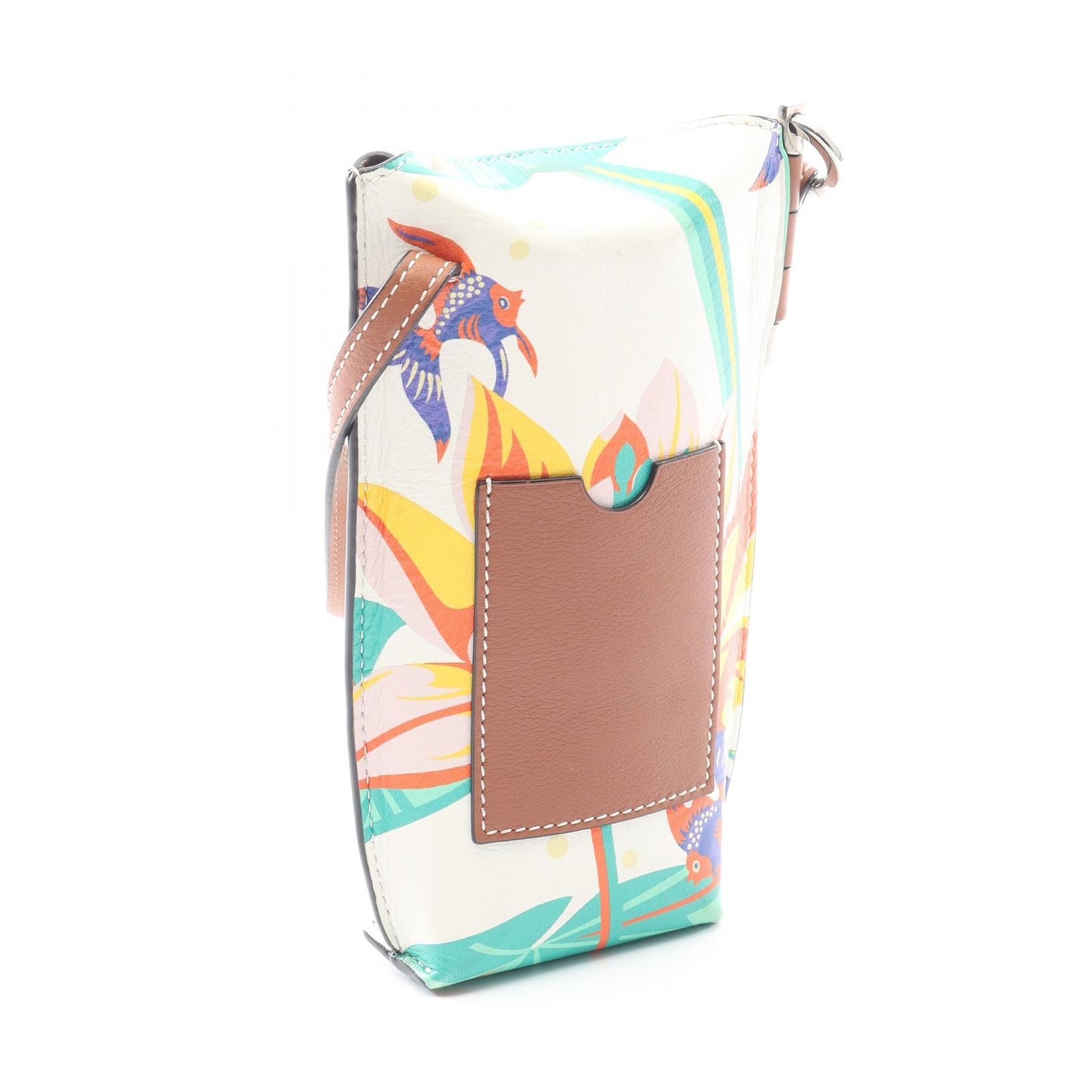 ロエベ PAULA GATE POCKET WATERLILY レザー ショルダーバッグ