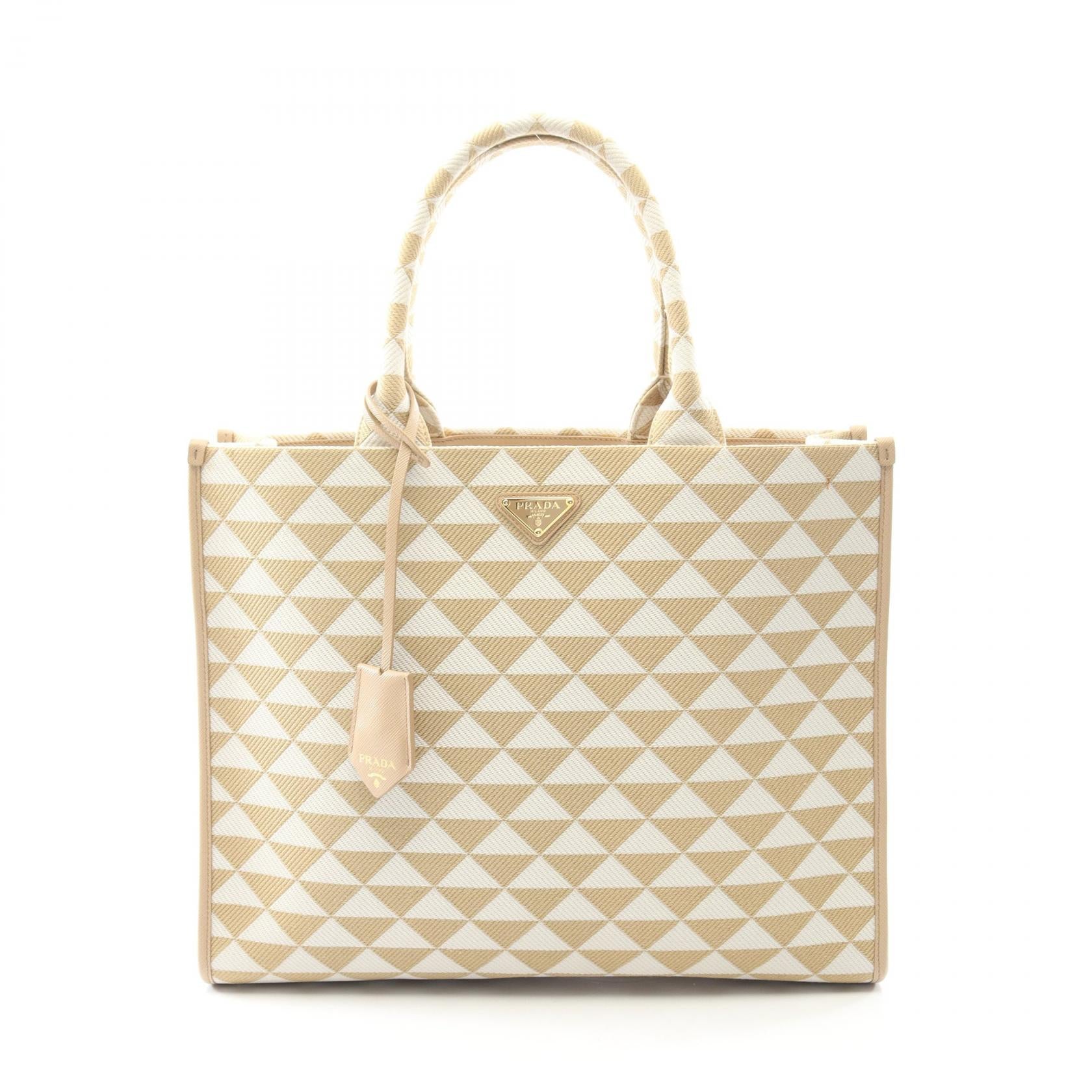 プラダ TRIANGOLO JACQUARD キャンバストートバッグ