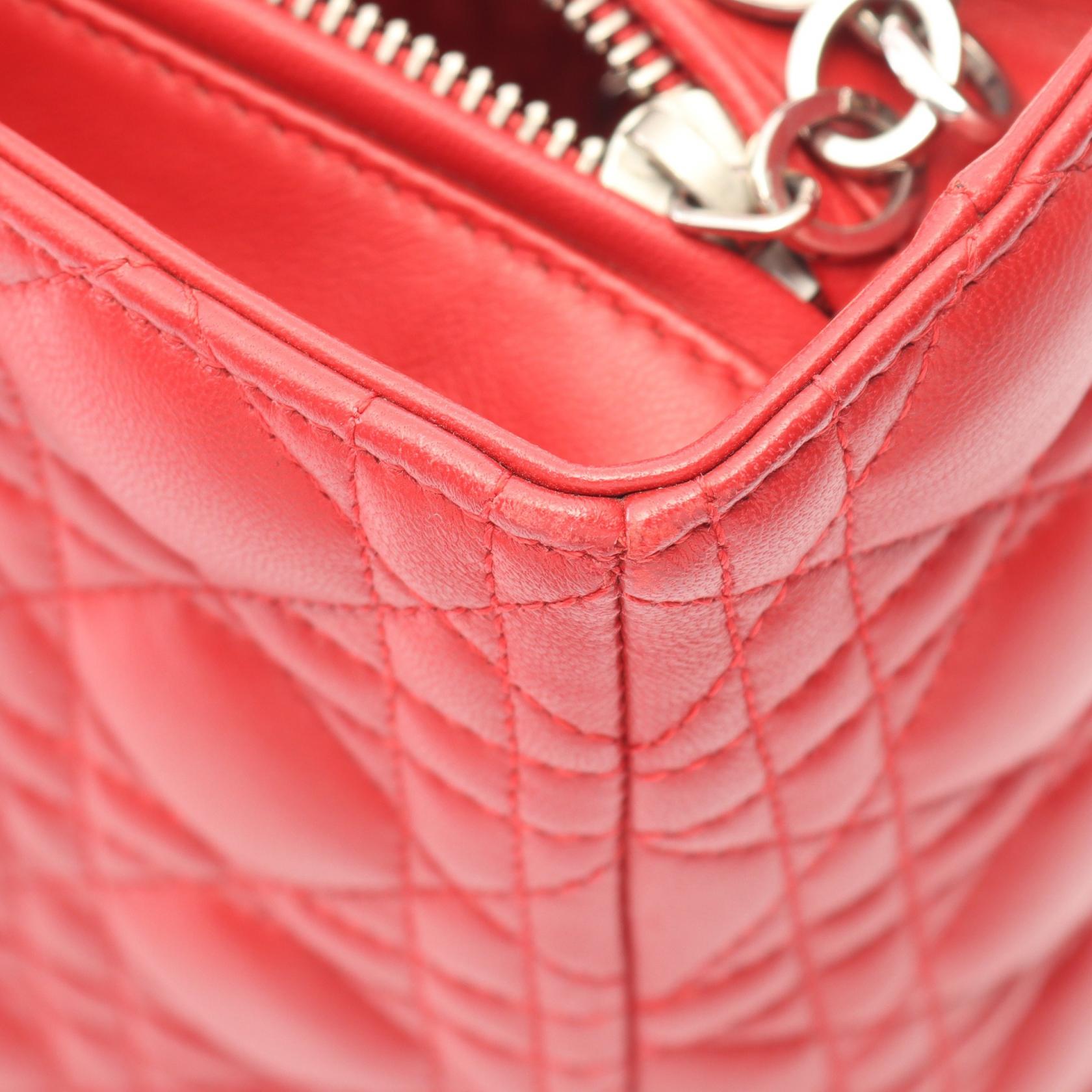 ディオール LADY DIOR レザー ハンドバッグ